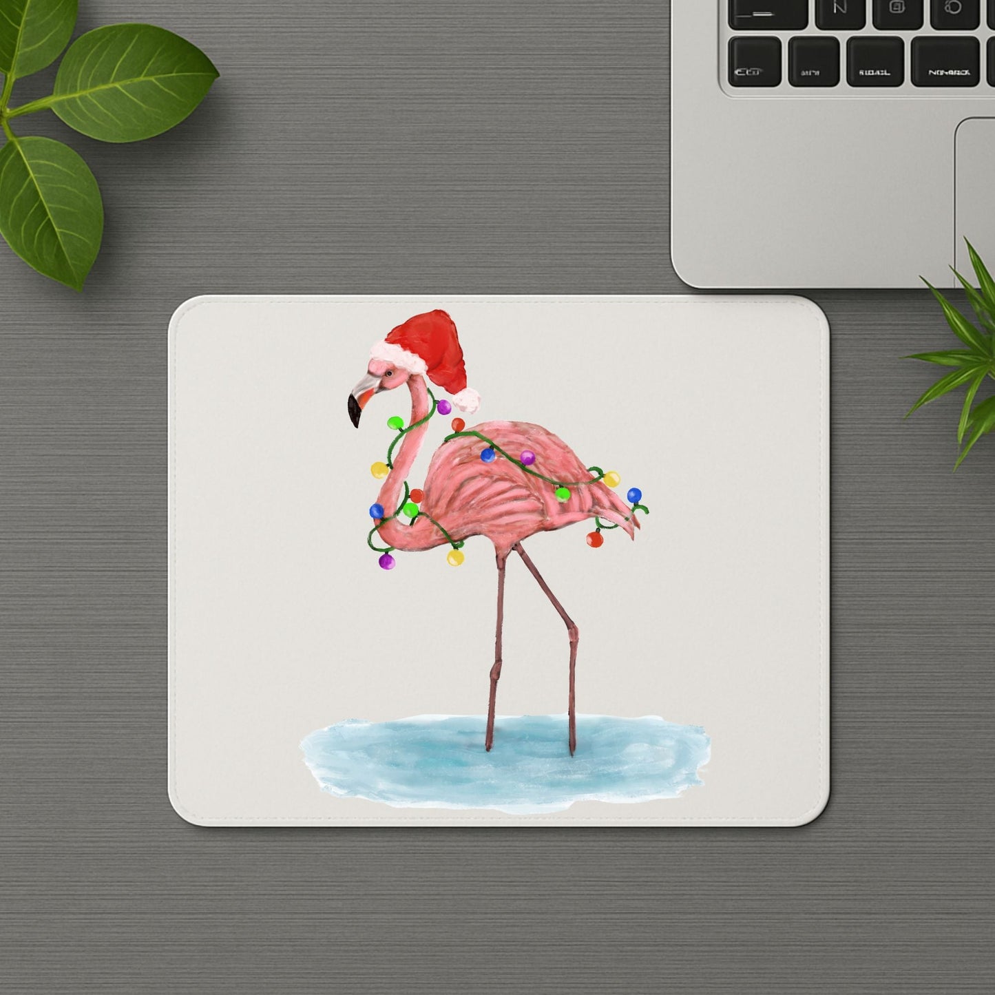 Christmas Flamingo Mousepad - MerikaArt