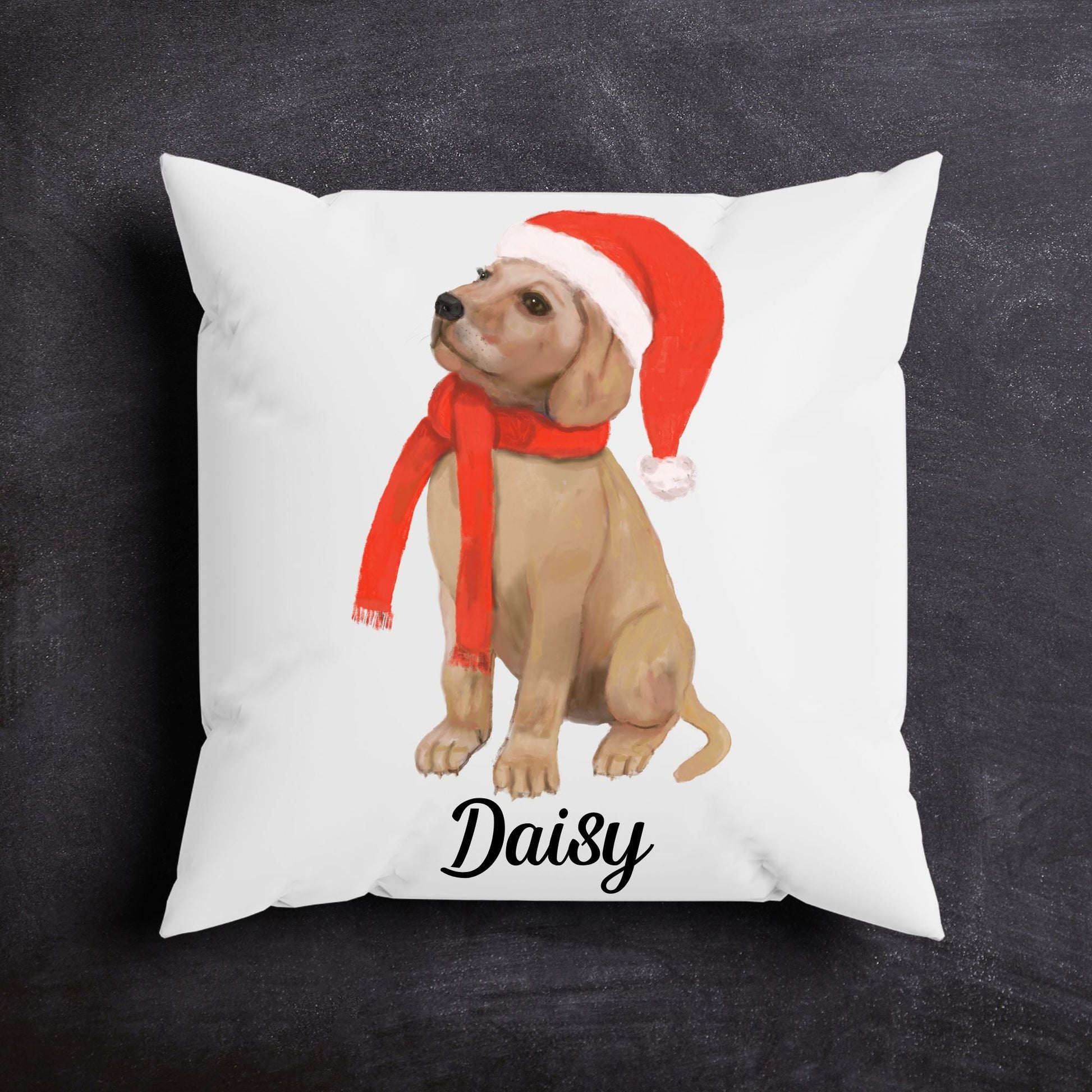 Christmas Labrador Pillow - MerikaArt