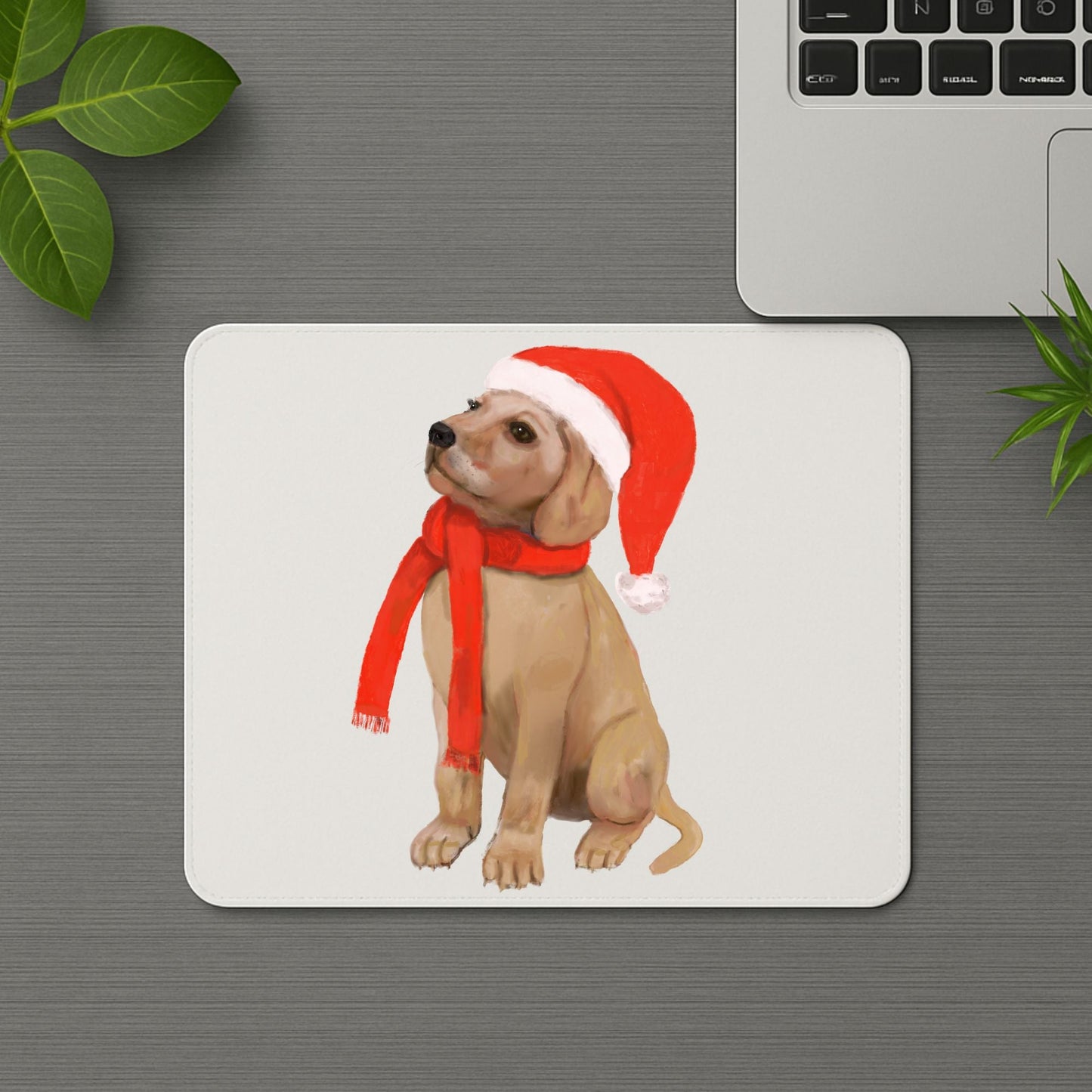Christmas Labrador Puppy Mousepad - MerikaArt