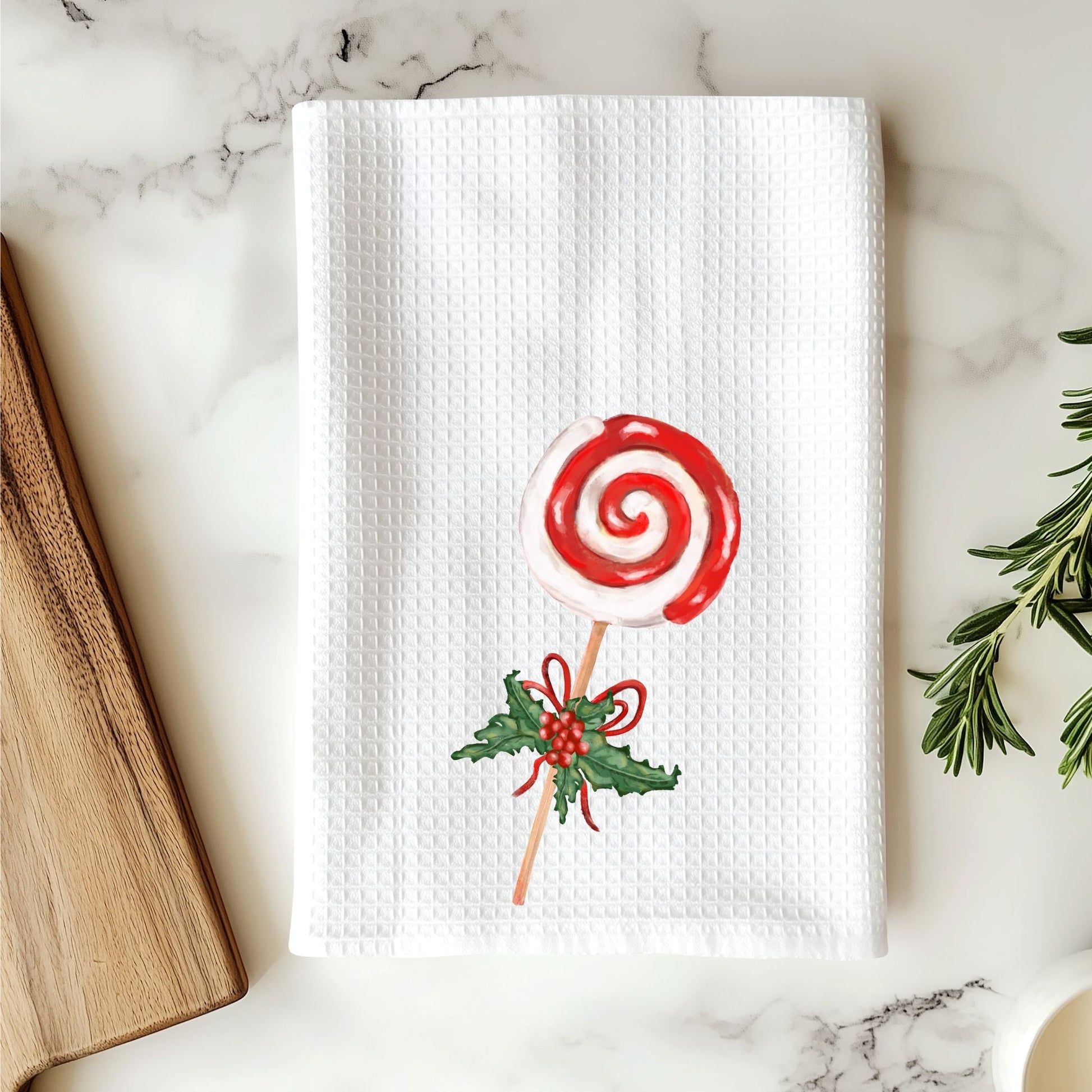 Christmas Lollipop Kitchen Towel - MerikaArt