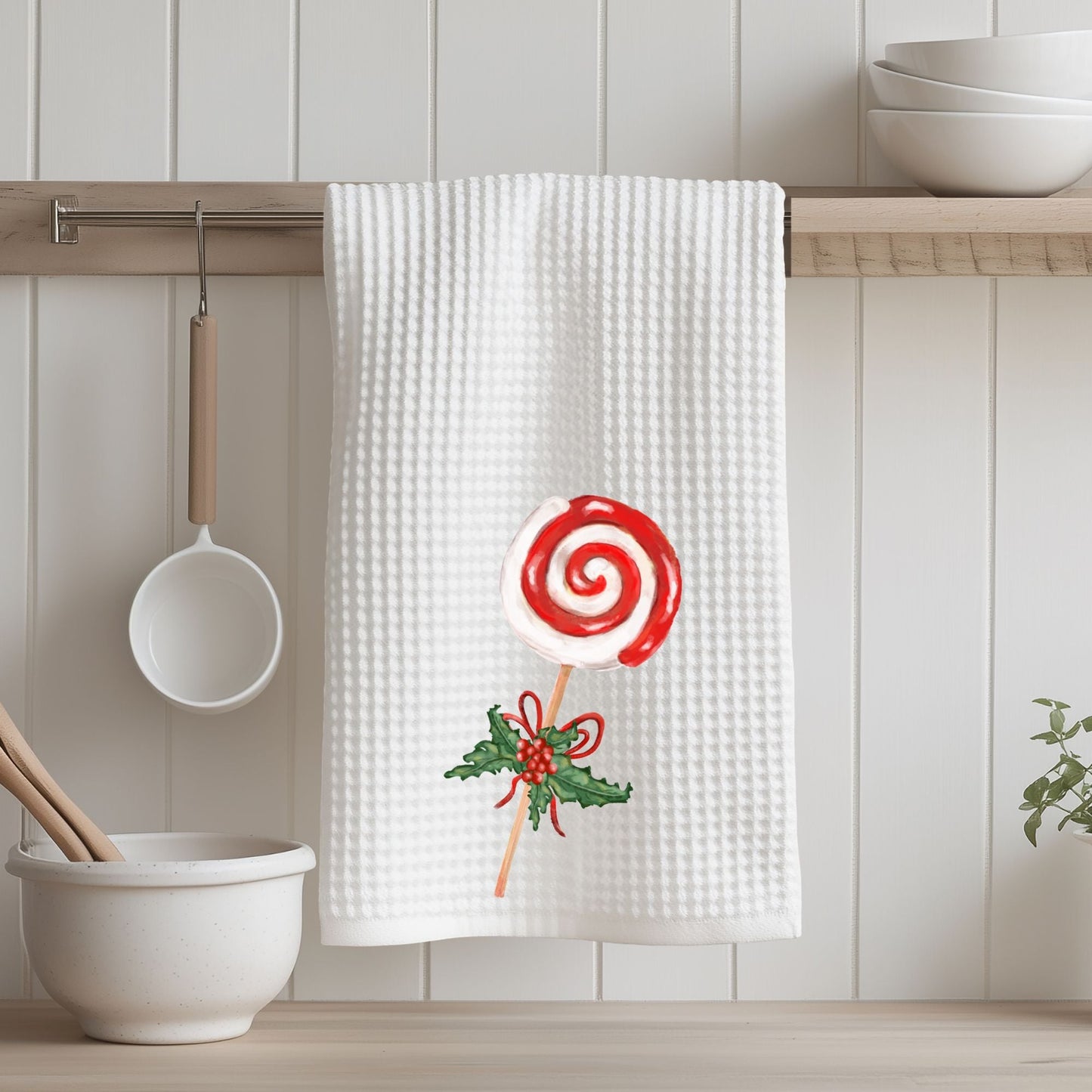 Christmas Lollipop Kitchen Towel - MerikaArt