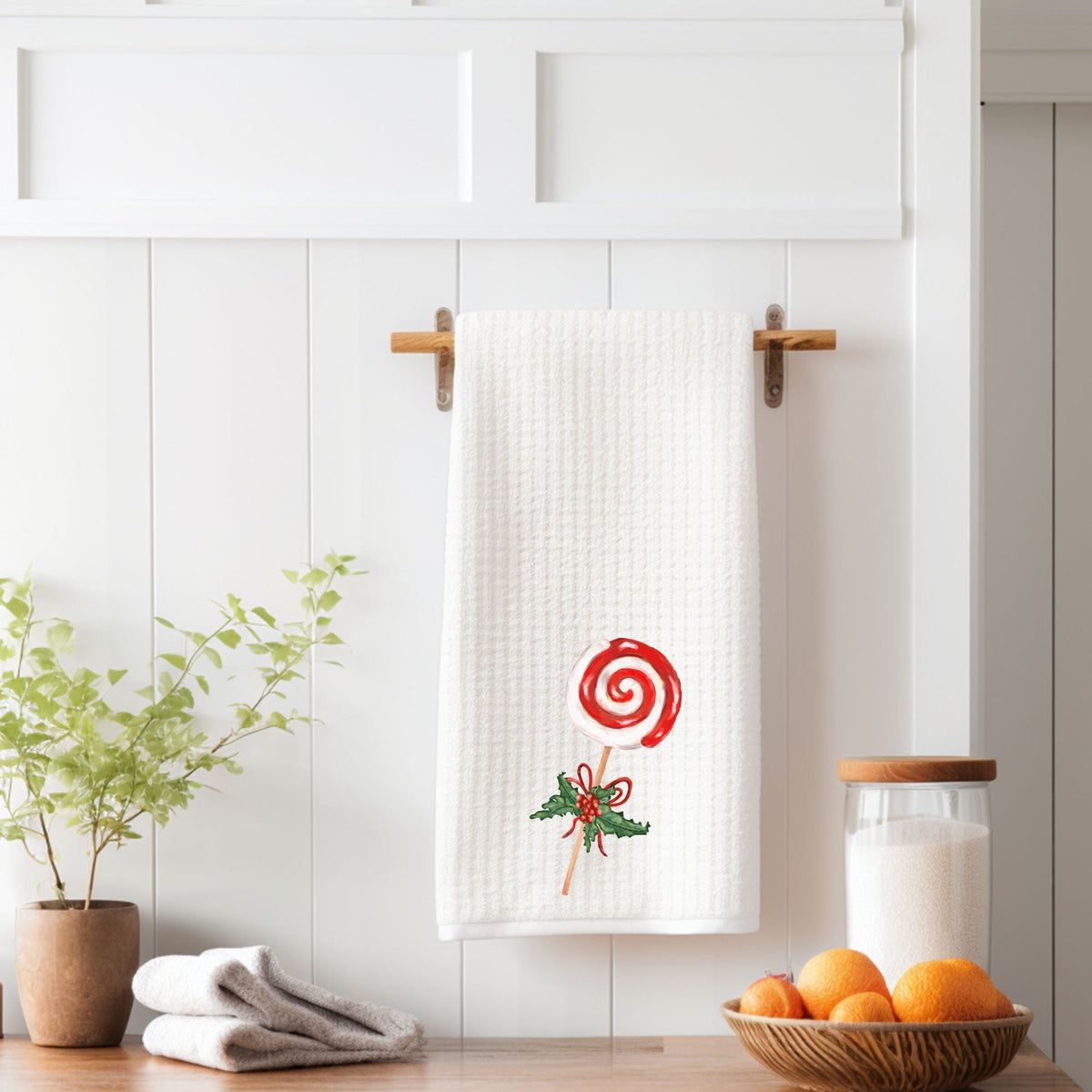Christmas Lollipop Kitchen Towel - MerikaArt