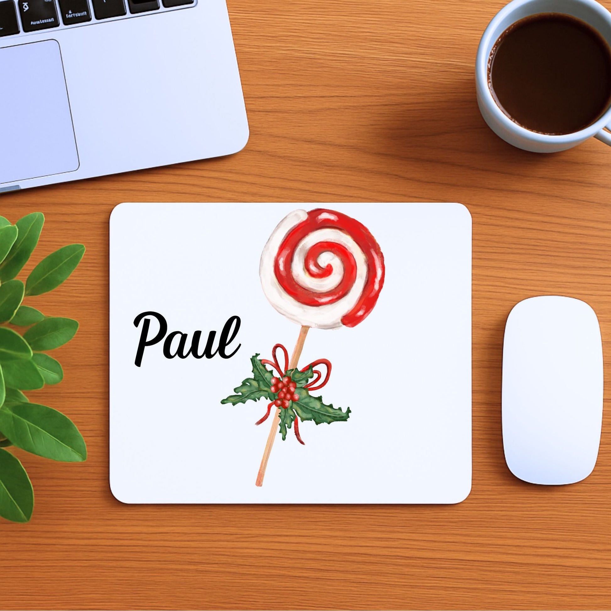 Christmas Lollipop Mousepad - MerikaArt