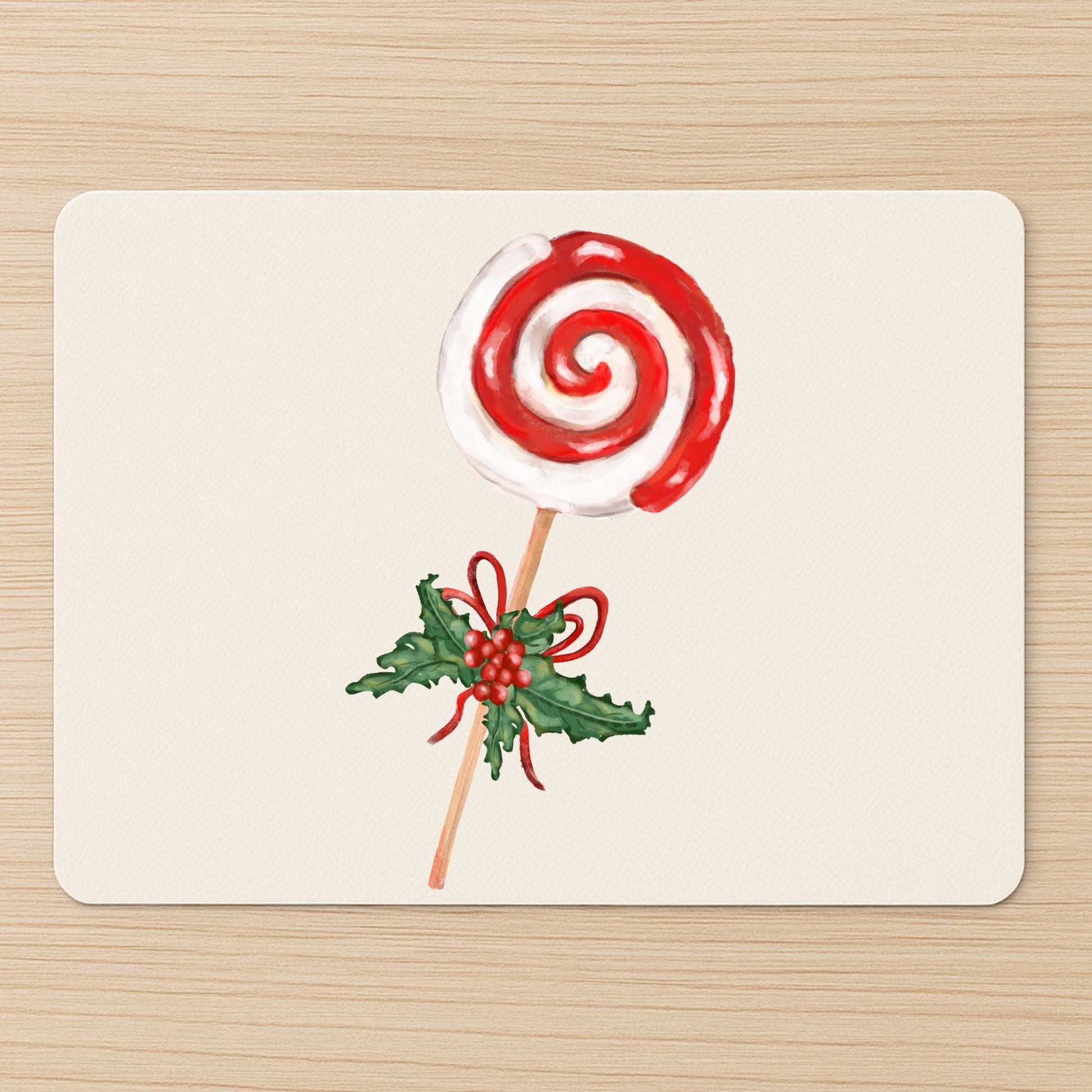 Christmas Lollipop Mousepad - MerikaArt