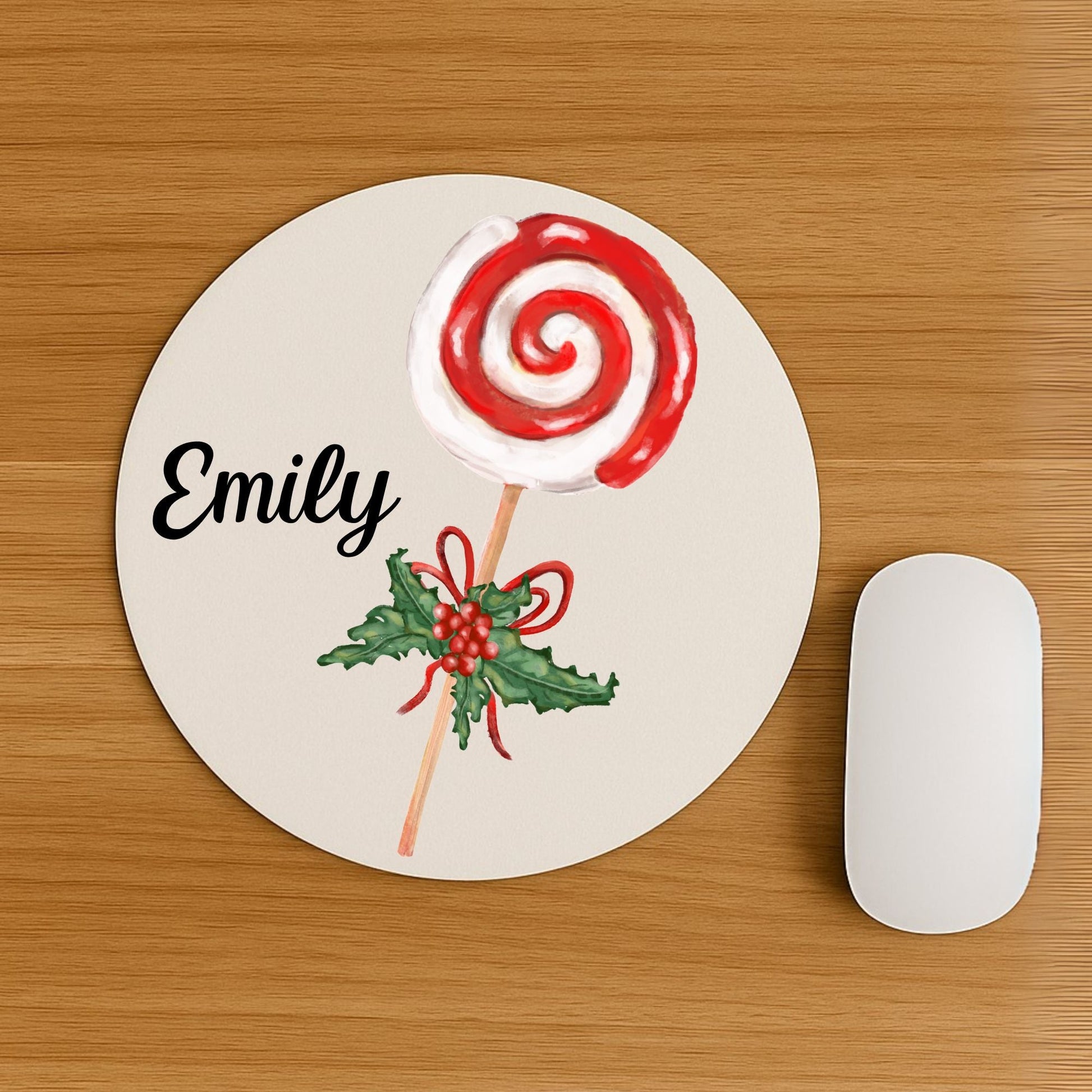 Christmas Lollipop Mousepad - MerikaArt