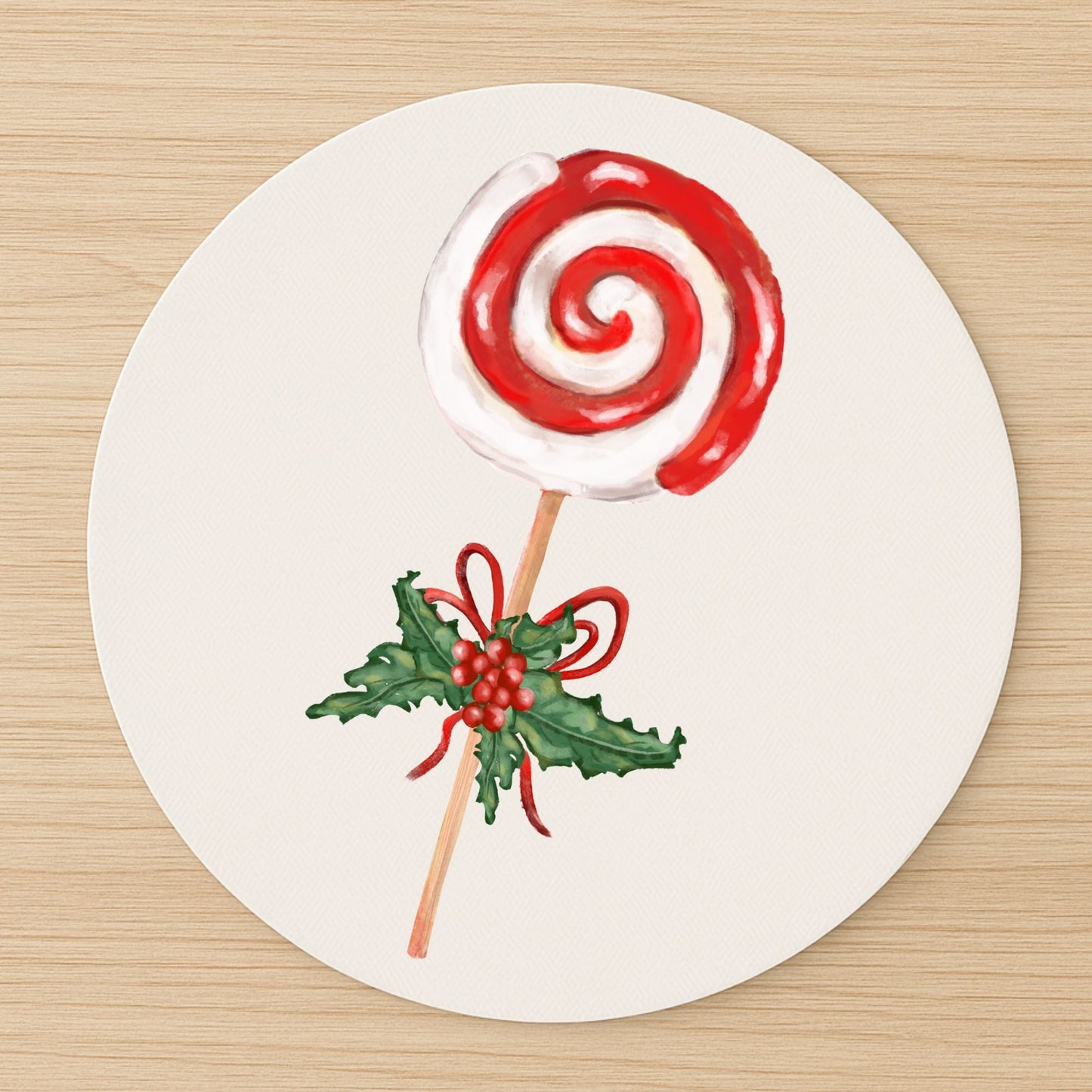 Christmas Lollipop Mousepad - MerikaArt