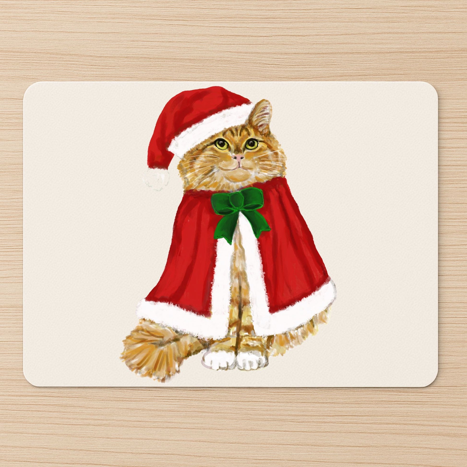 Christmas Orange Cat Mousepad - MerikaArt