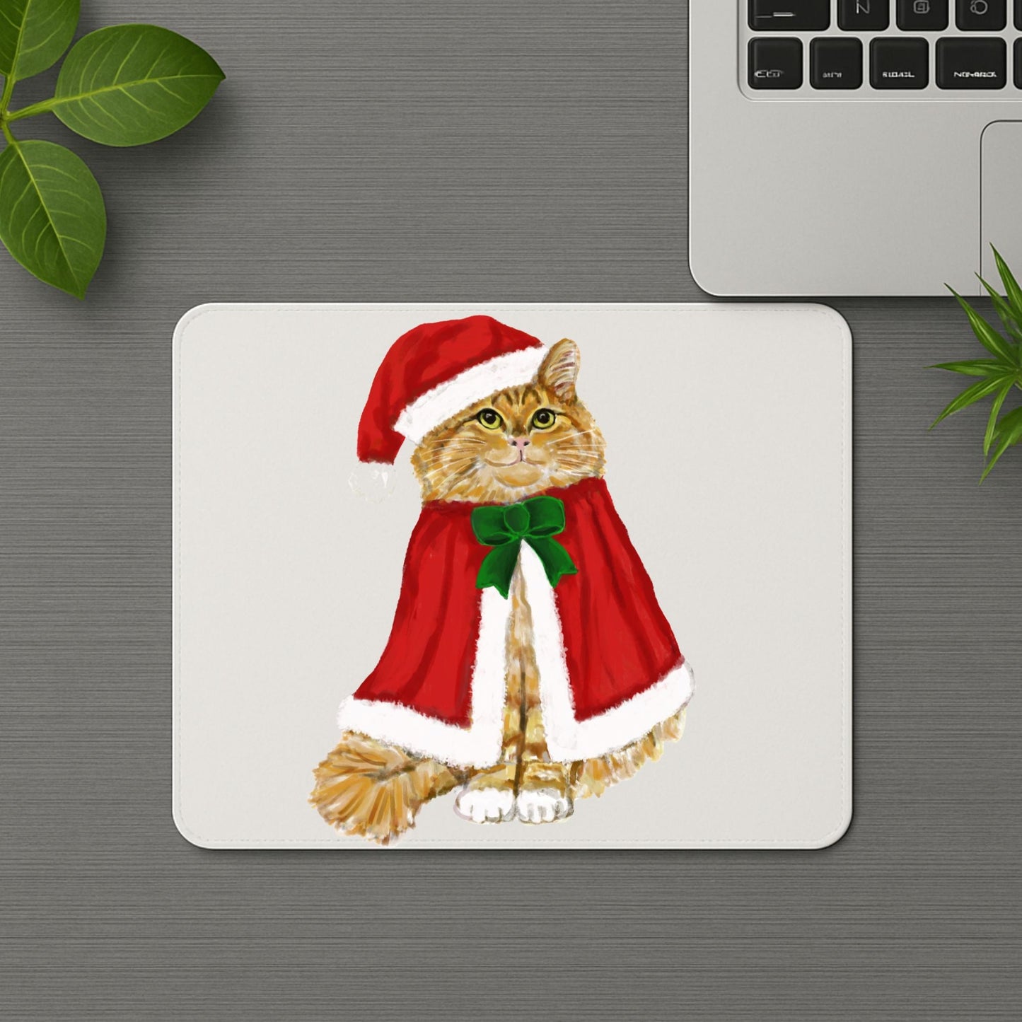 Christmas Orange Cat Mousepad - MerikaArt
