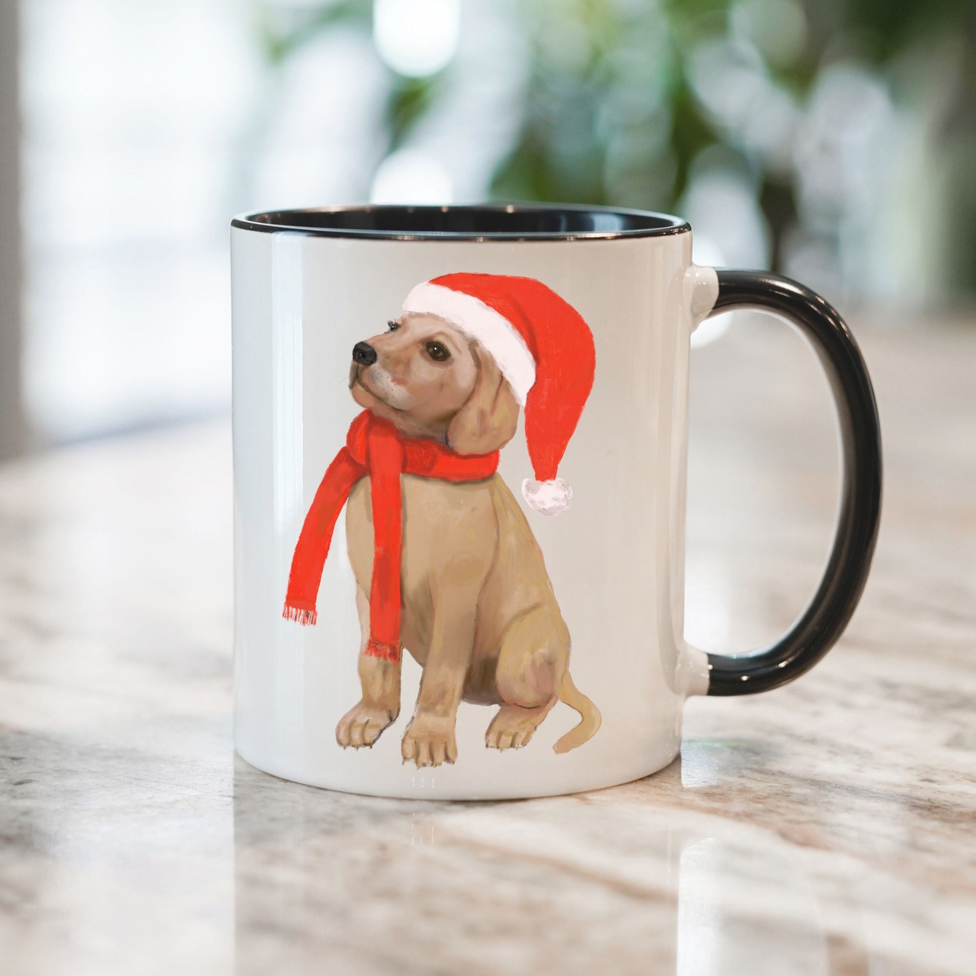 Christmas Puppy Mug - MerikaArt