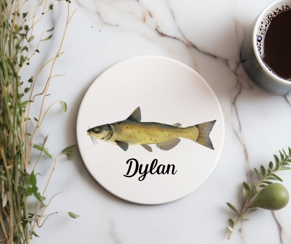 Chum Salmon Ceramic Coaster - MerikaArt