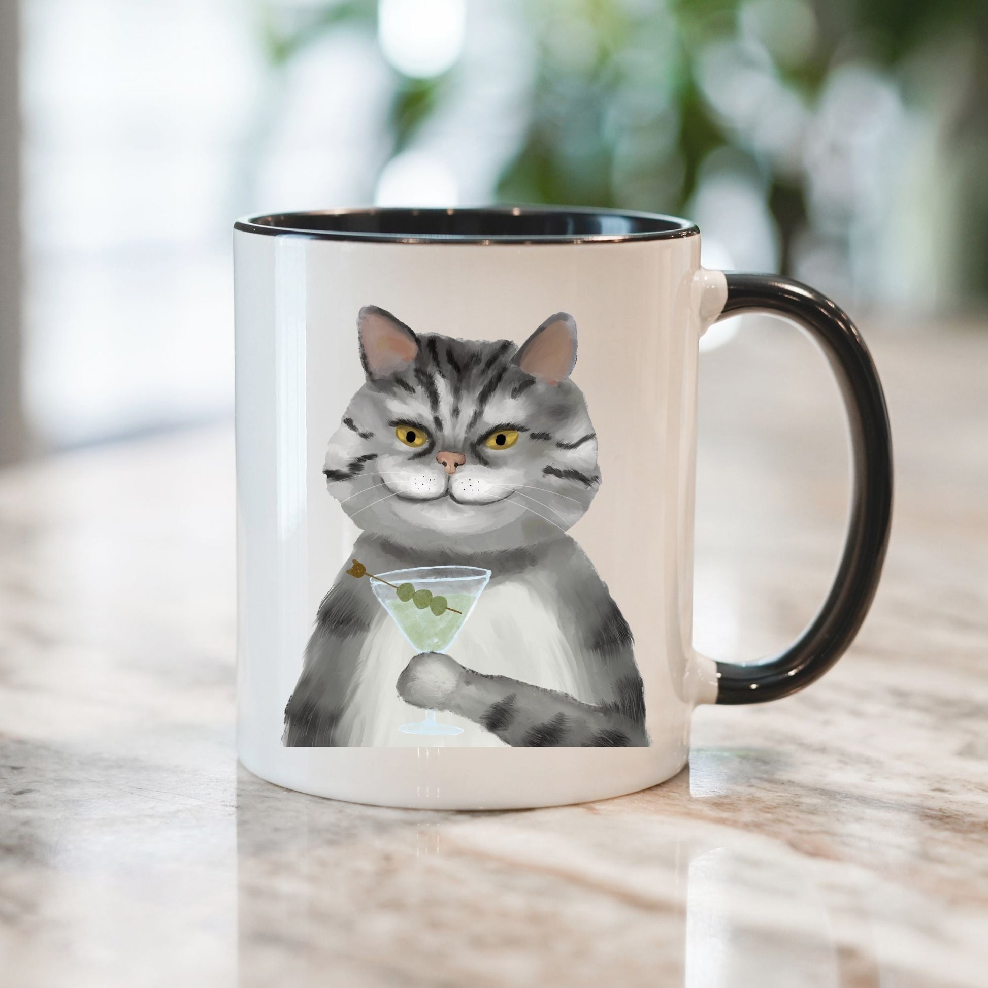 Classy Martini Cat Mug - MerikaArt
