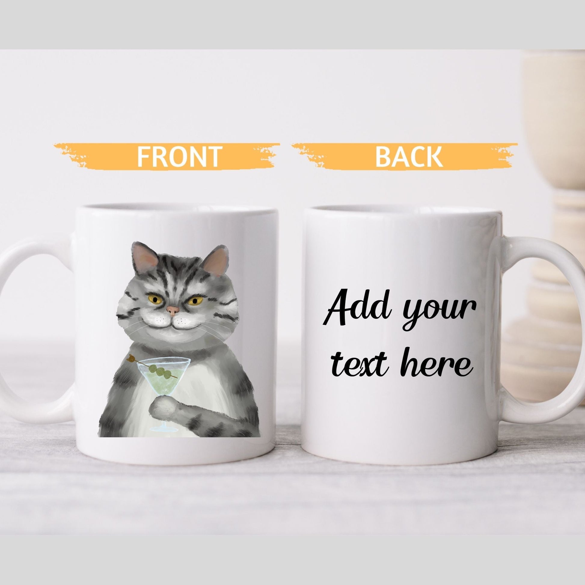 Classy Martini Cat Mug - MerikaArt