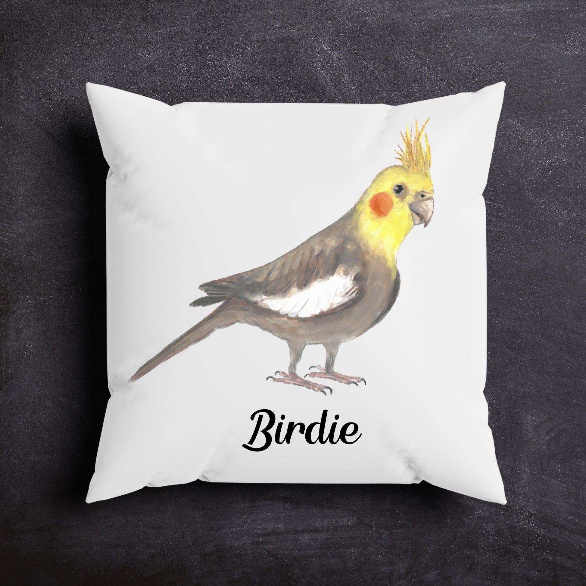 Cockatiel Bird Pillow - MerikaArt