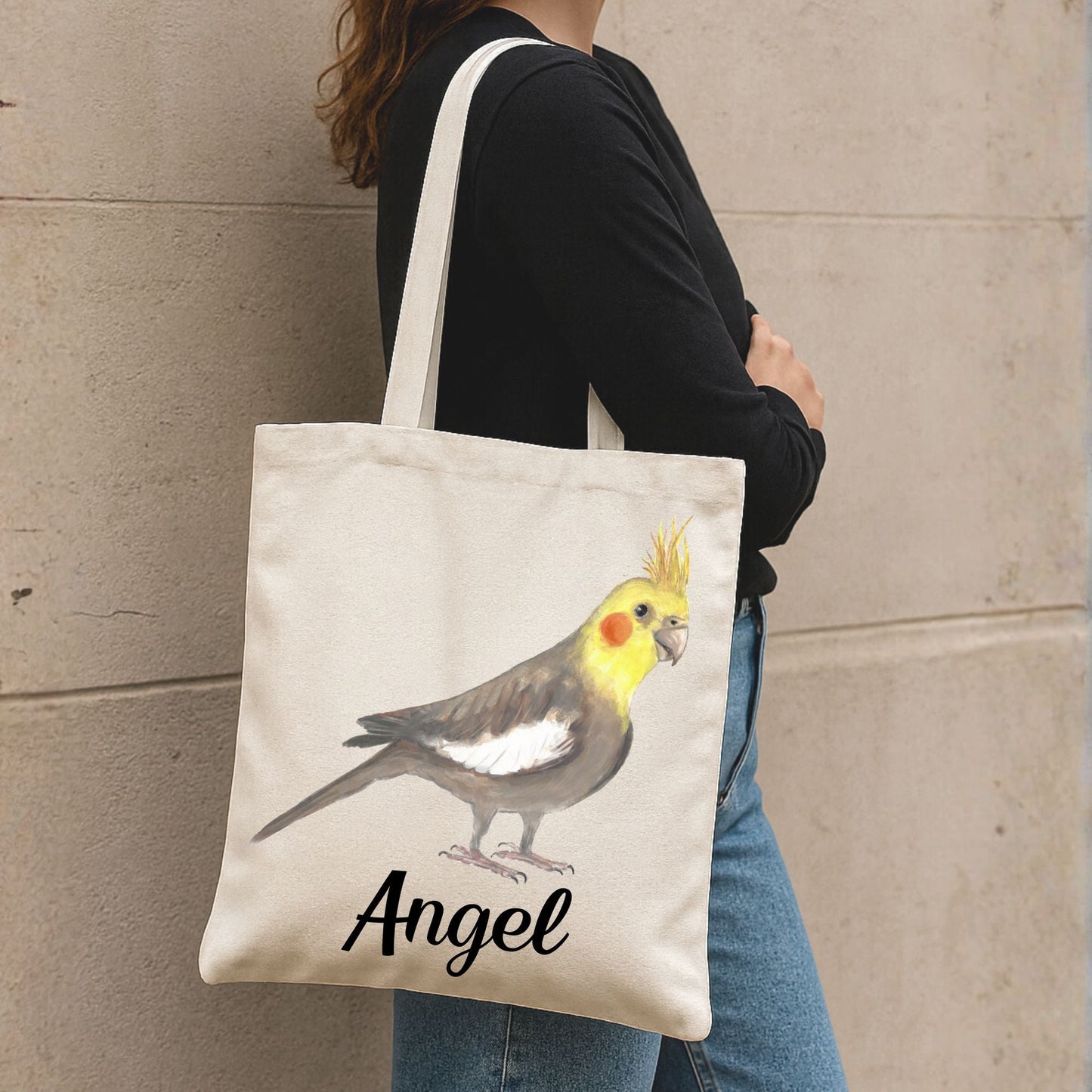 Cockatiel Canvas Tote Bag - MerikaArt