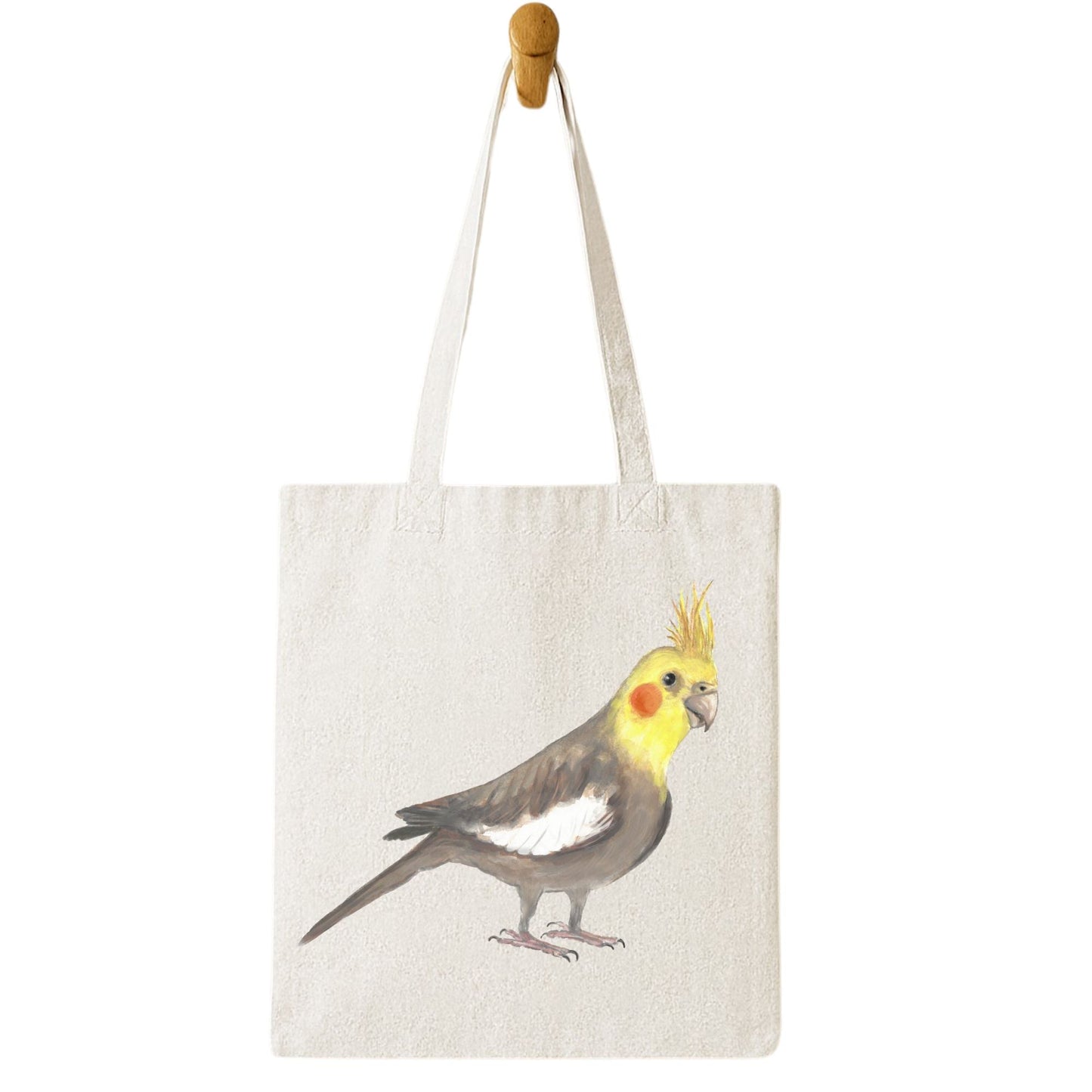 Cockatiel Canvas Tote Bag - MerikaArt