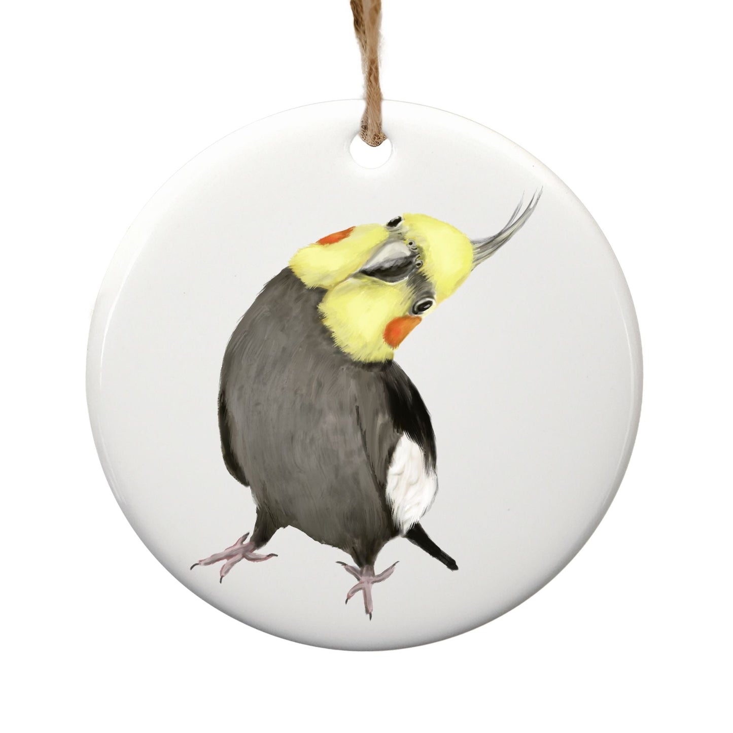 Cockatiel Ceramic Ornament - MerikaArt