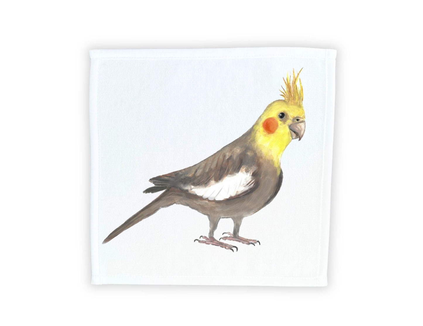 Cockatiel Charm Washcloth - MerikaArt