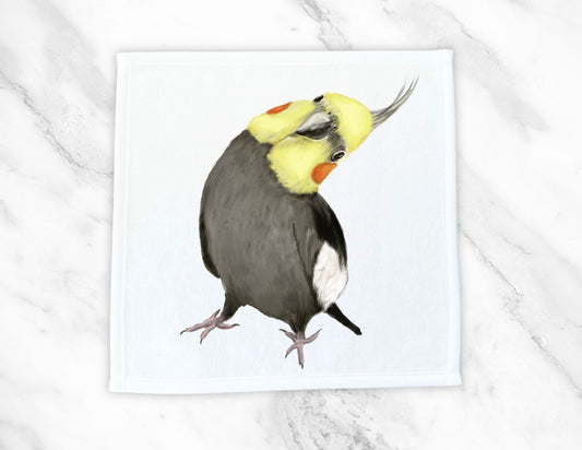 Cockatiel Charm Washcloth - MerikaArt