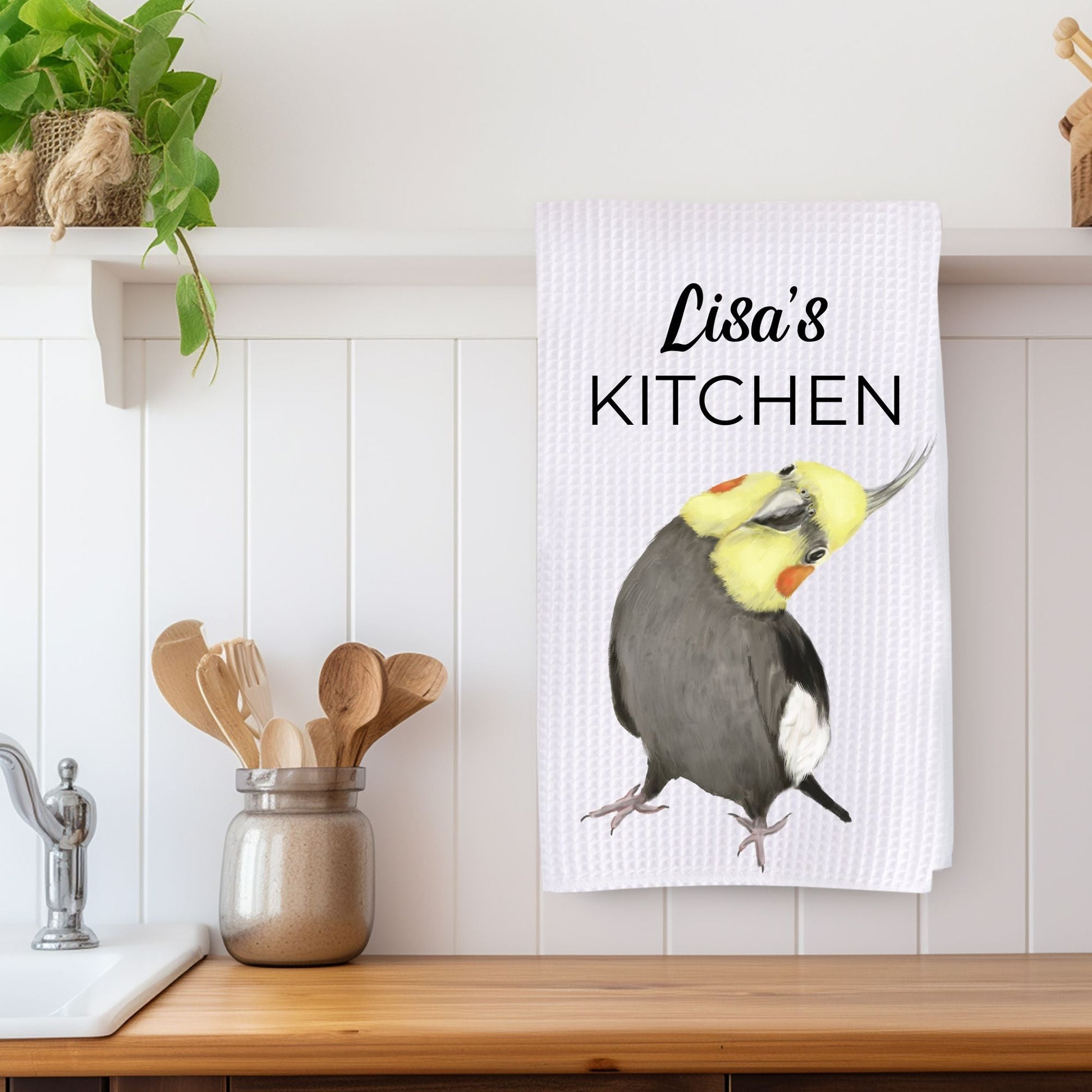 Cockatiel Kitchen Towel - MerikaArt