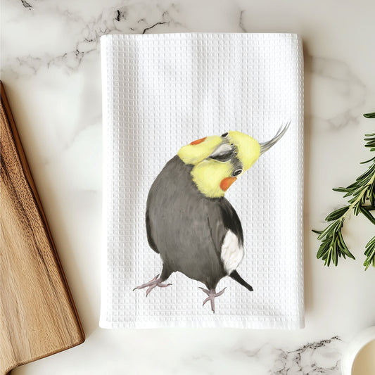 Cockatiel Kitchen Towel - MerikaArt