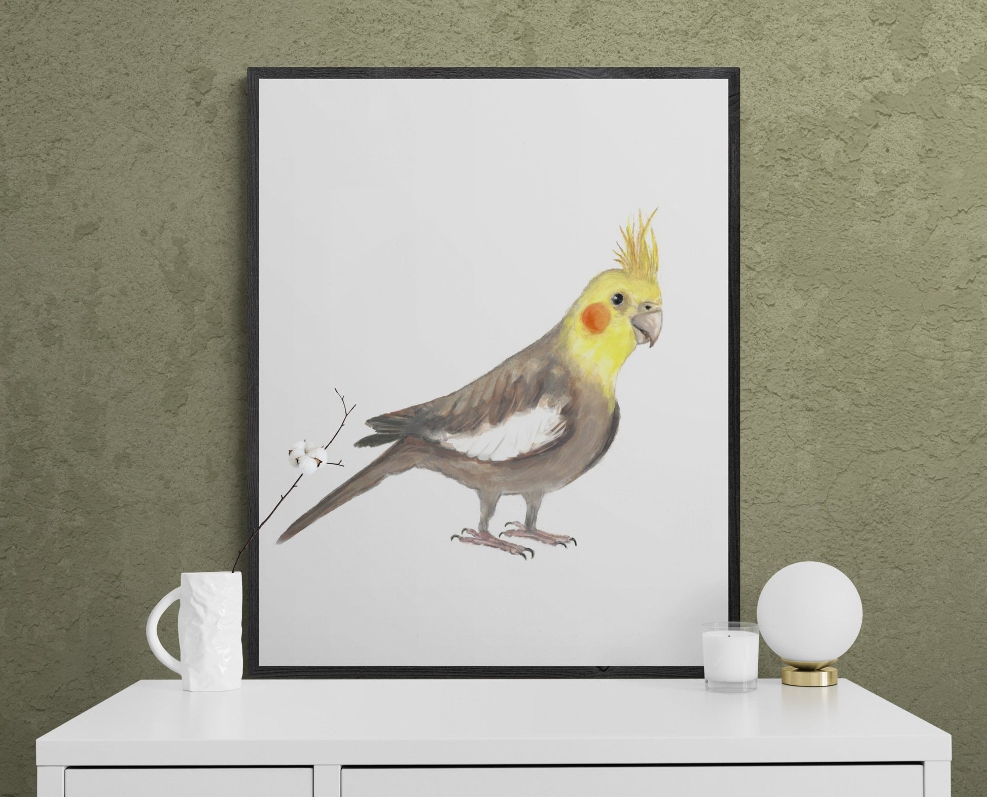 Cockatiel Parrot Print - MerikaArt