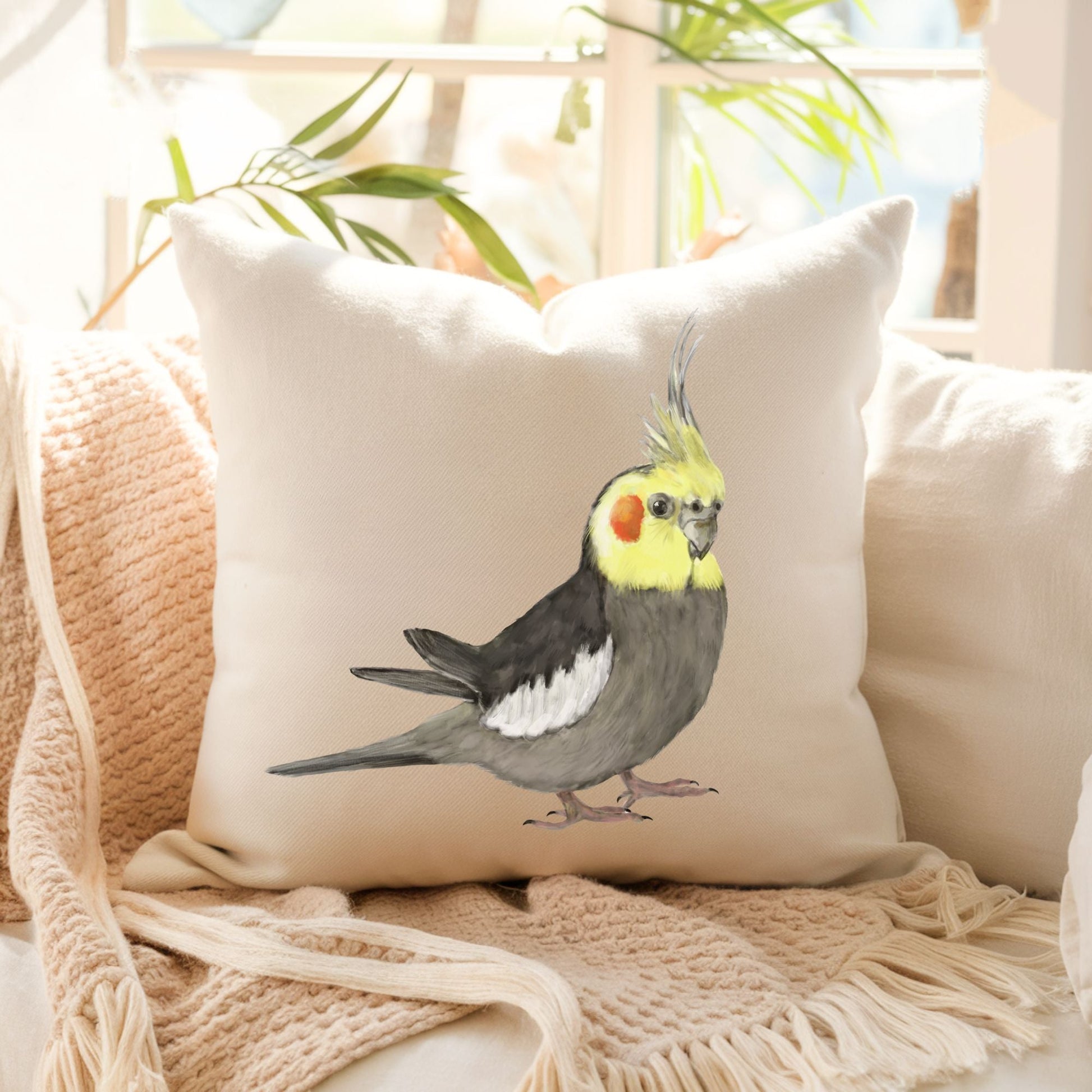 Cockatiel Pillow - MerikaArt