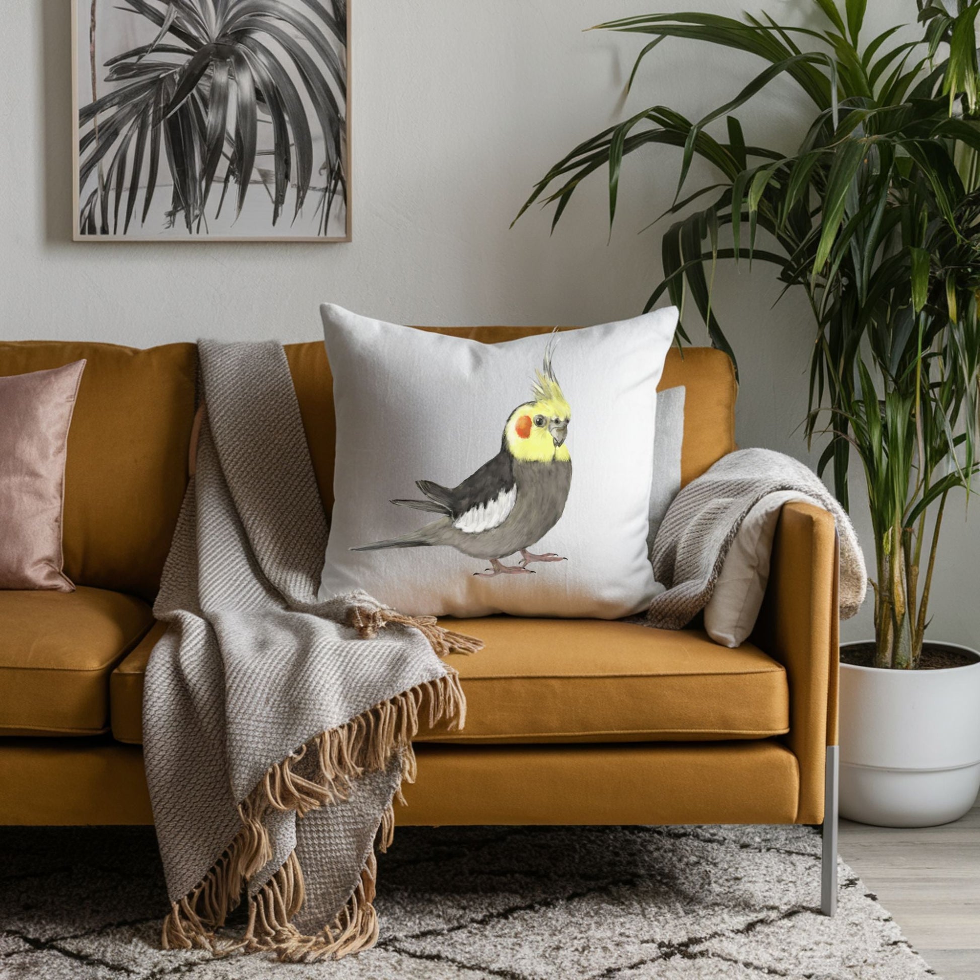 Cockatiel Pillow - MerikaArt