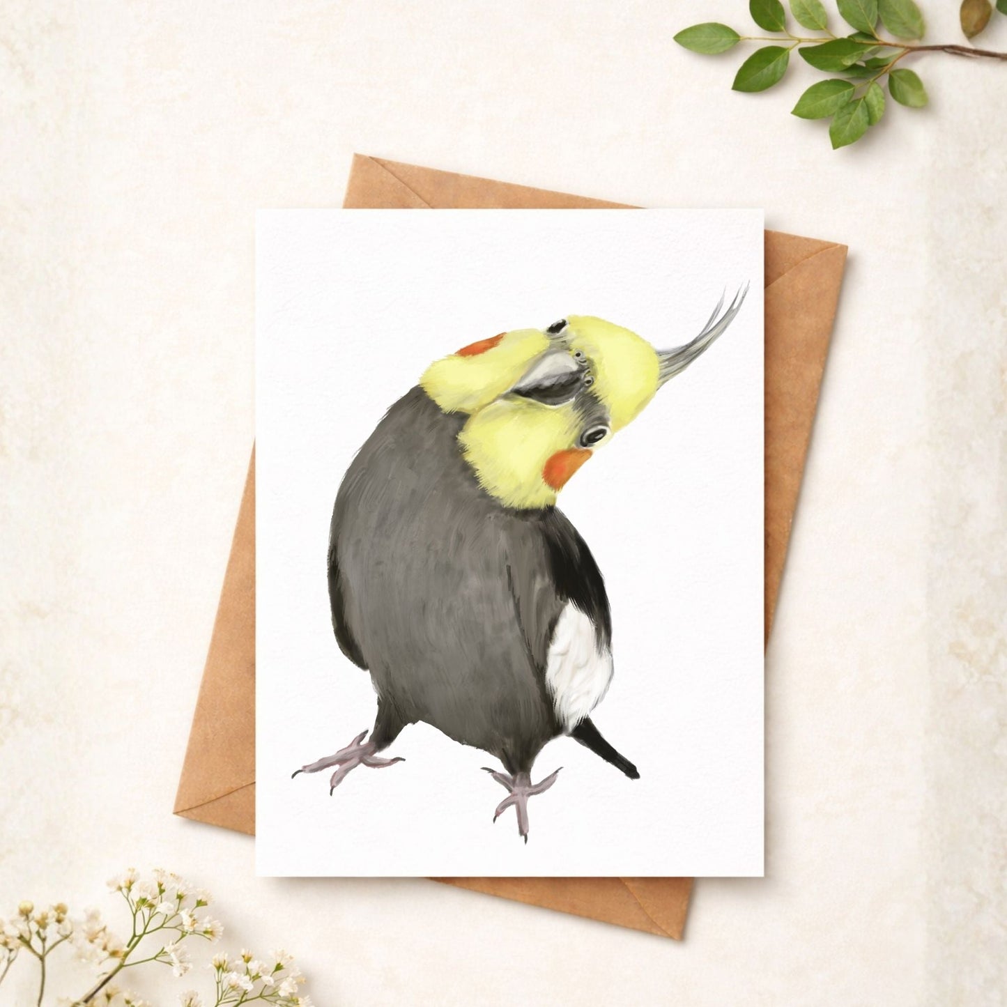 Cockatiel Postcard - MerikaArt