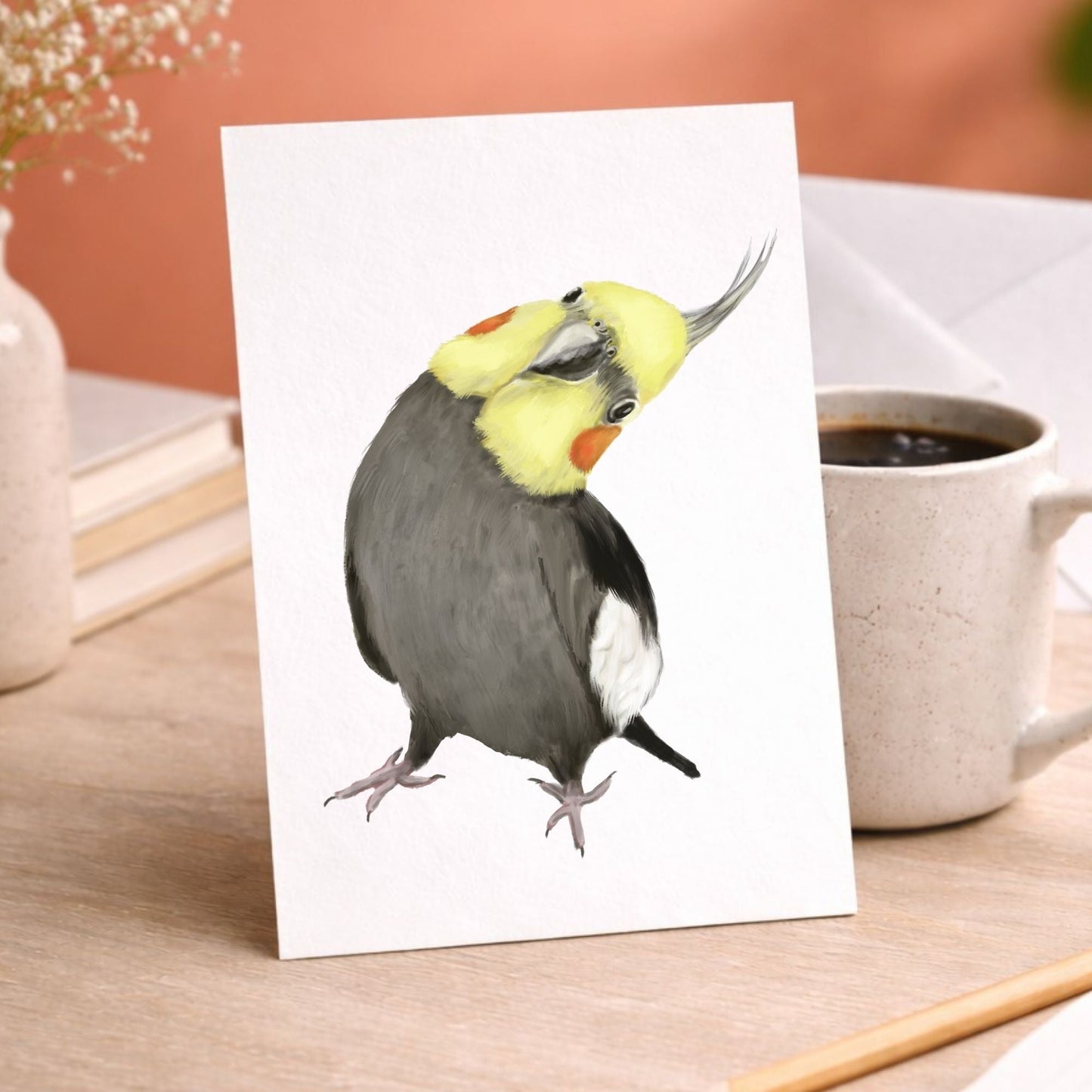 Cockatiel Postcard - MerikaArt