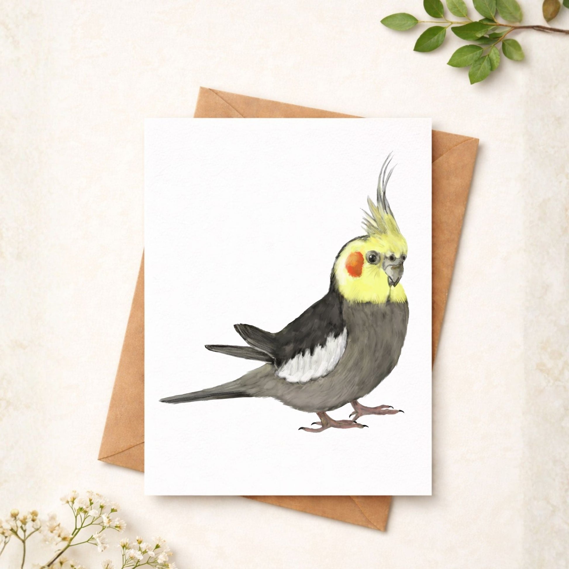 Cockatiel Postcard - MerikaArt
