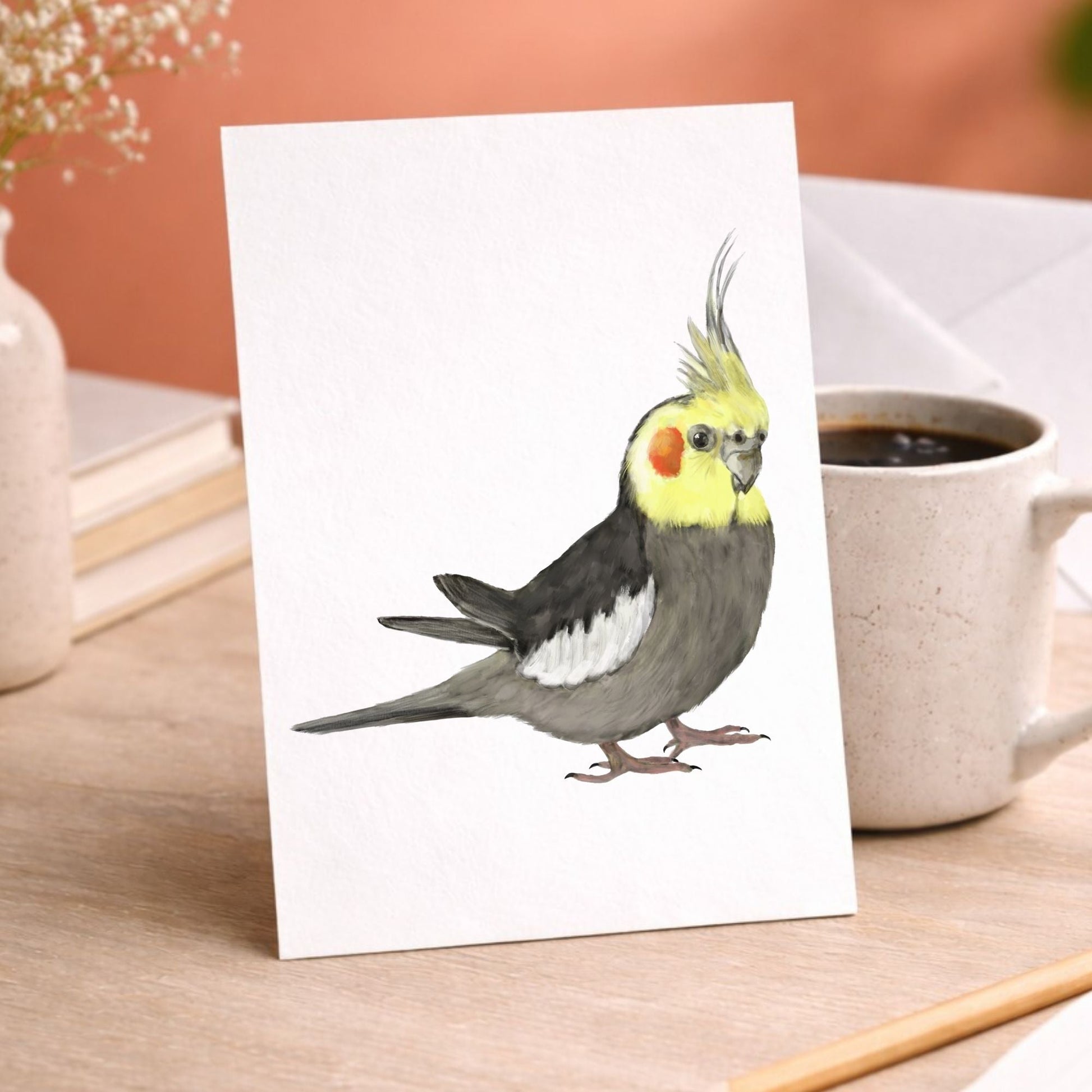 Cockatiel Postcard - MerikaArt