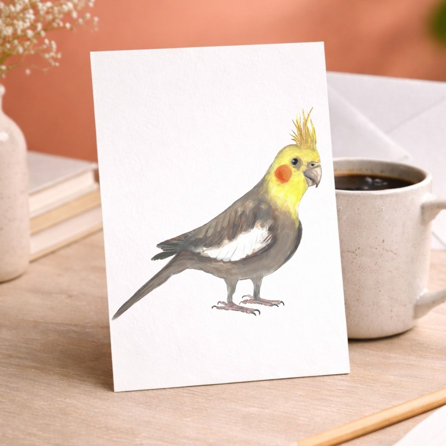 Cockatiel Postcard - MerikaArt