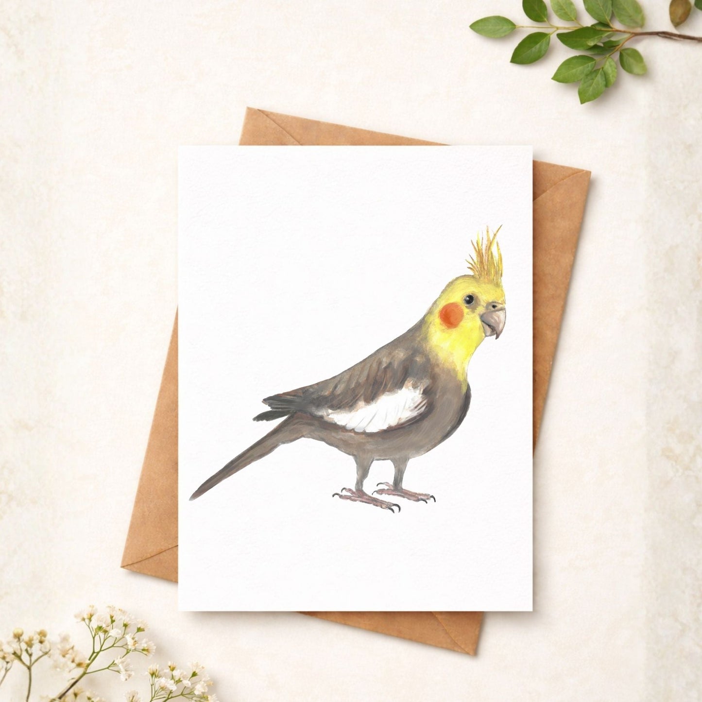 Cockatiel Postcard - MerikaArt