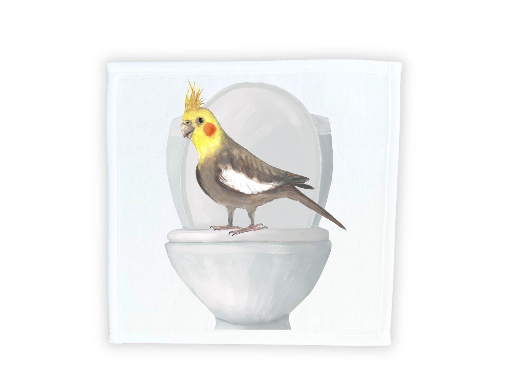 Cockatiel Toilet Washcloth – A Quirky Gift for Bird Lovers - MerikaArt