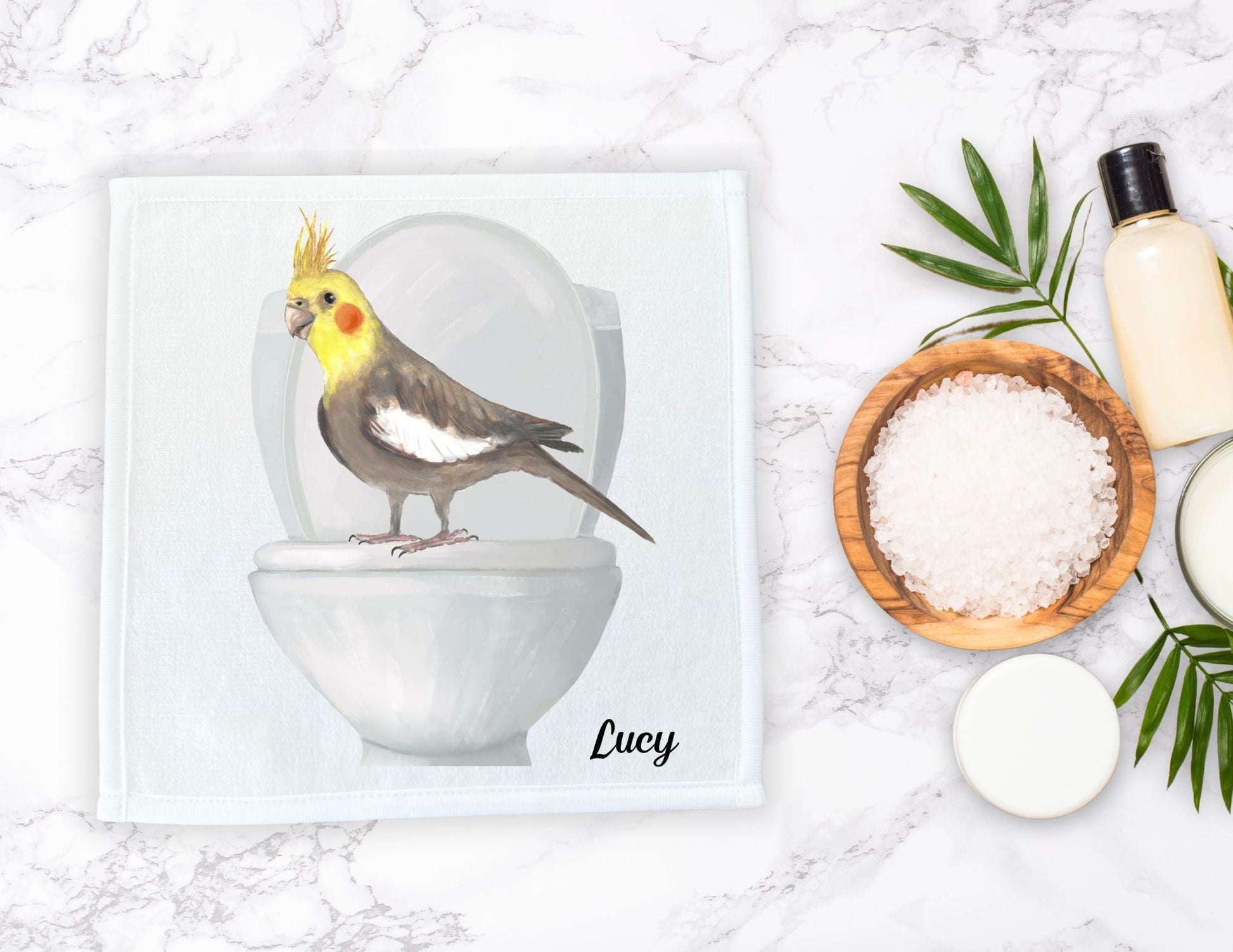 Cockatiel Toilet Washcloth – A Quirky Gift for Bird Lovers - MerikaArt