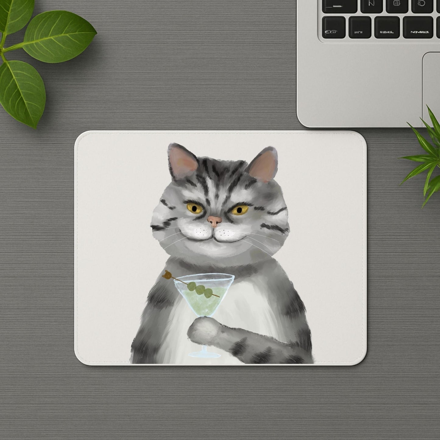 Cocktail Cat Mousepad - MerikaArt