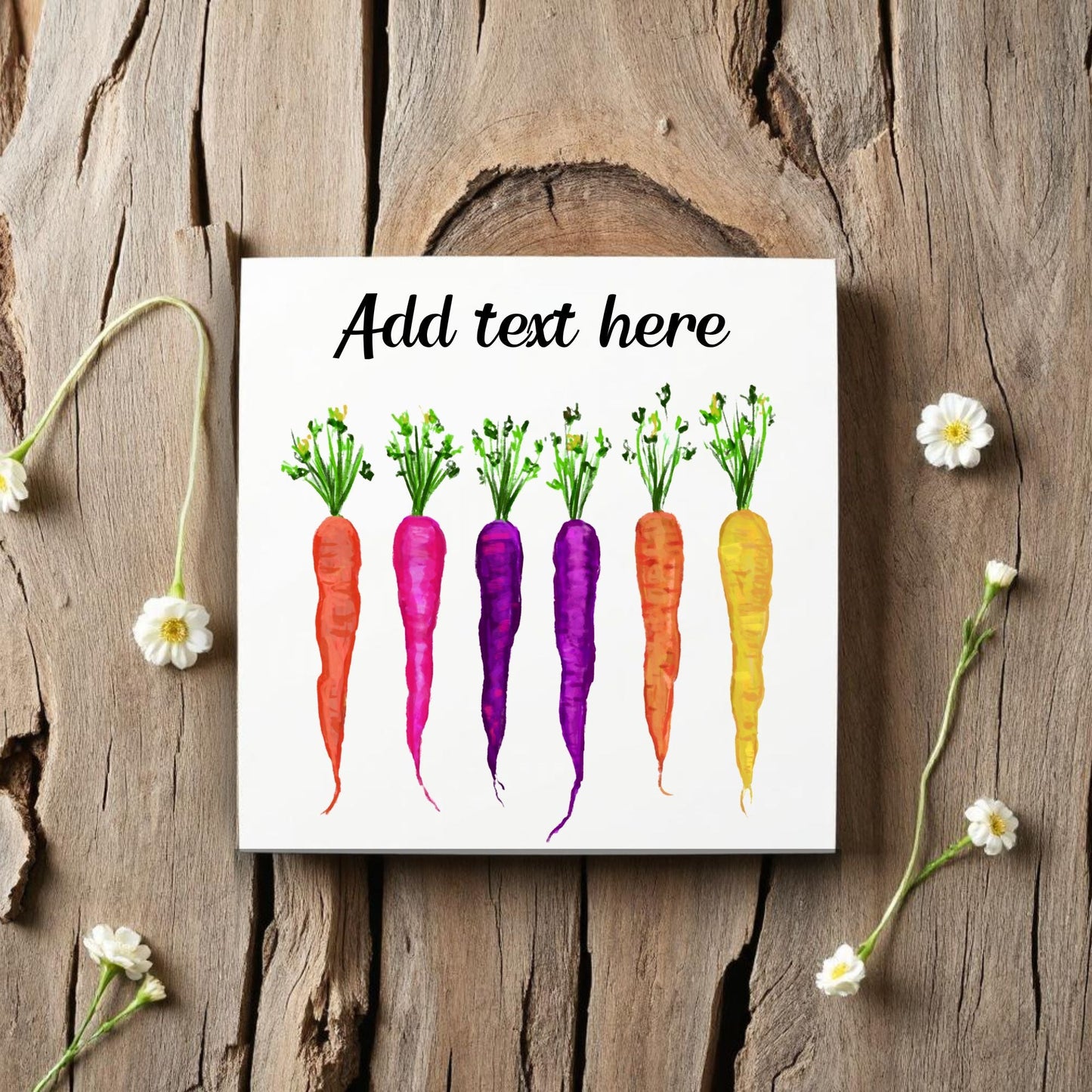 Colorful Carrot Ceramic Tile – Handcrafted Vibrant Artwork - MerikaArt