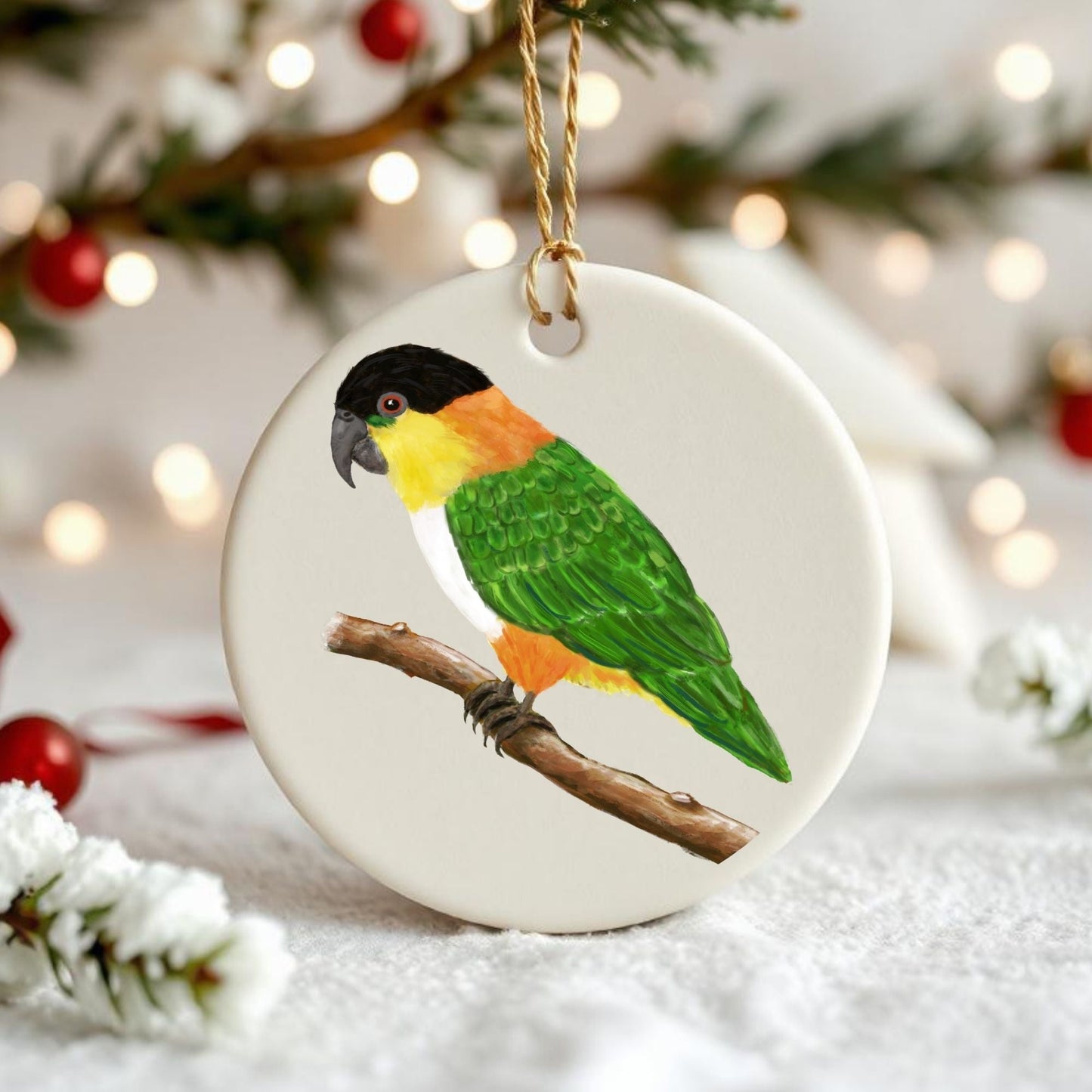 Colorful Parrot Ceramic Ornament - MerikaArt