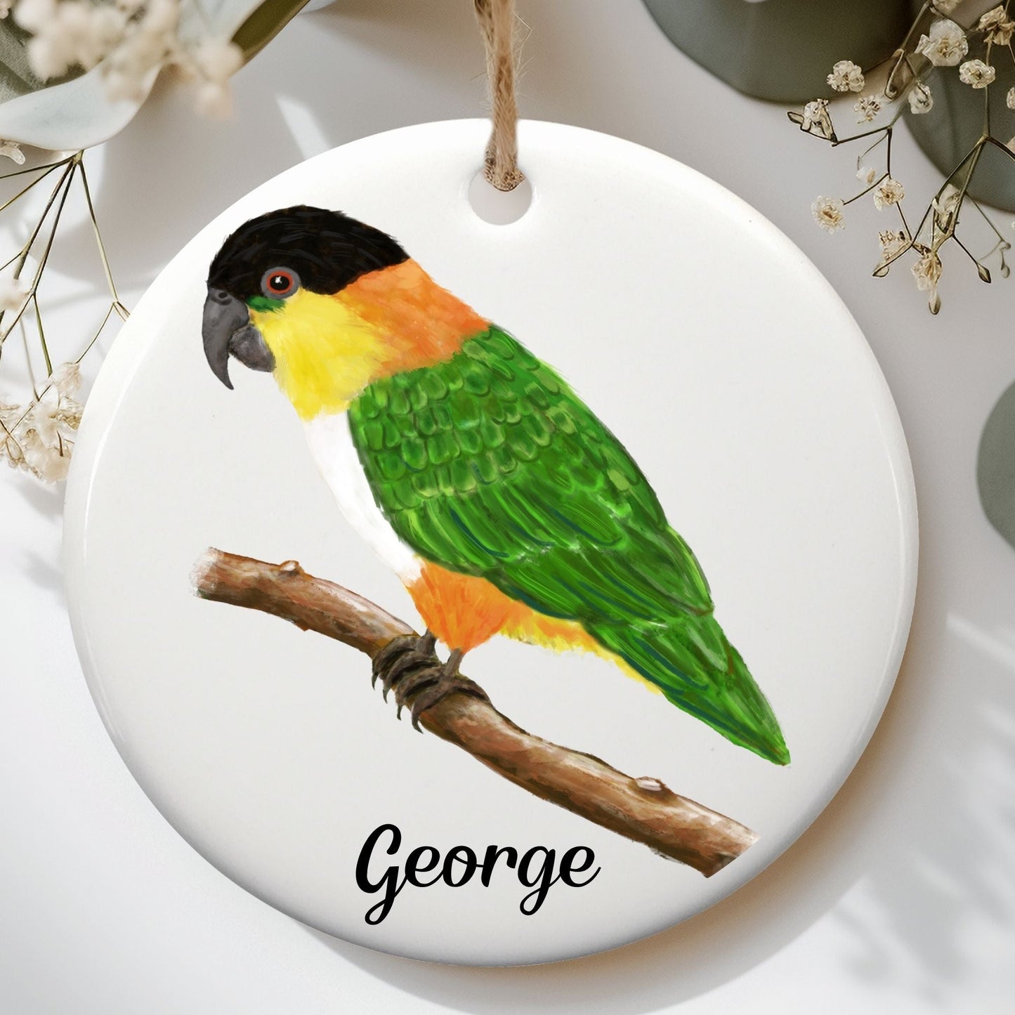 Colorful Parrot Ceramic Ornament - MerikaArt