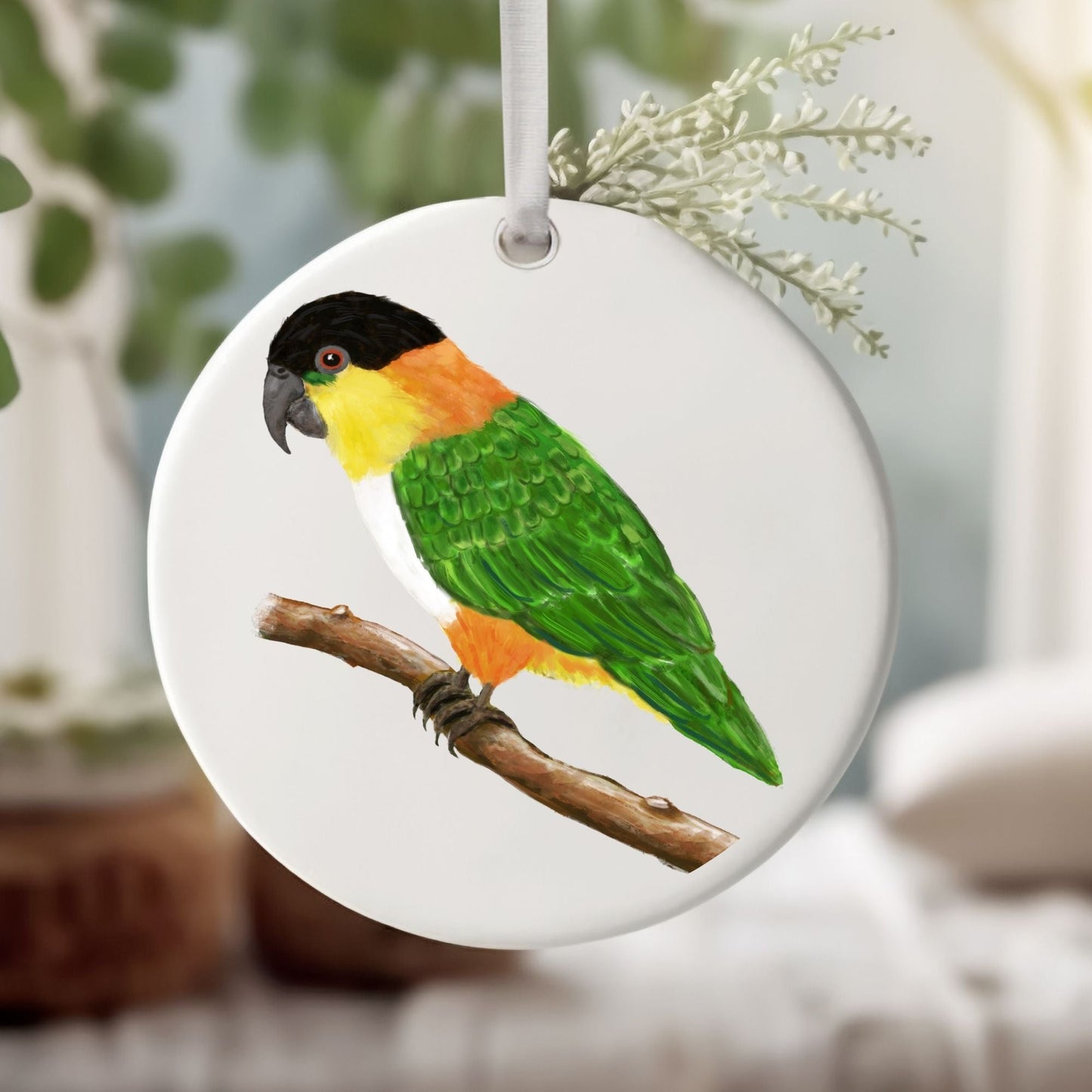 Colorful Parrot Ceramic Ornament - MerikaArt