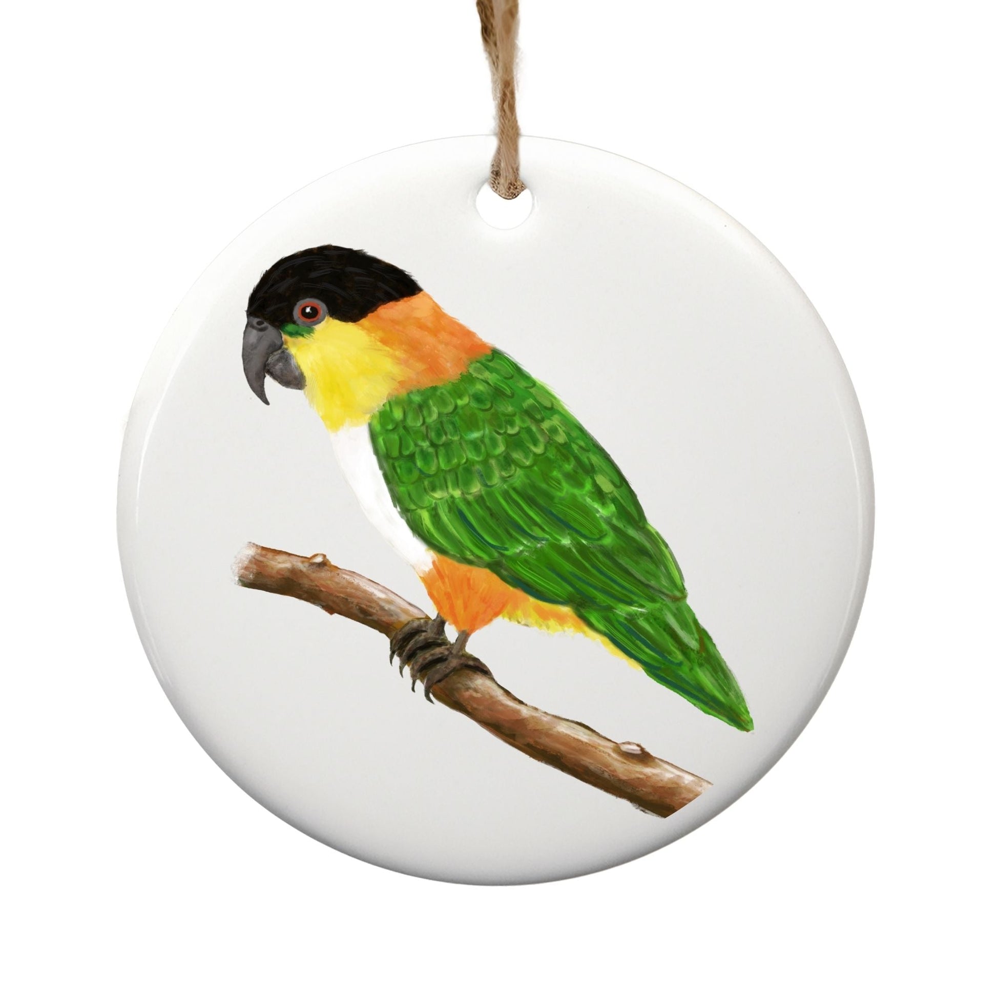 Colorful Parrot Ceramic Ornament - MerikaArt