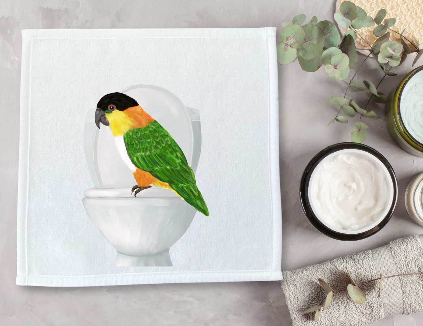 Colorful Parrot Toilet Washcloth – A Unique Gift for Bird Enthusiasts - MerikaArt