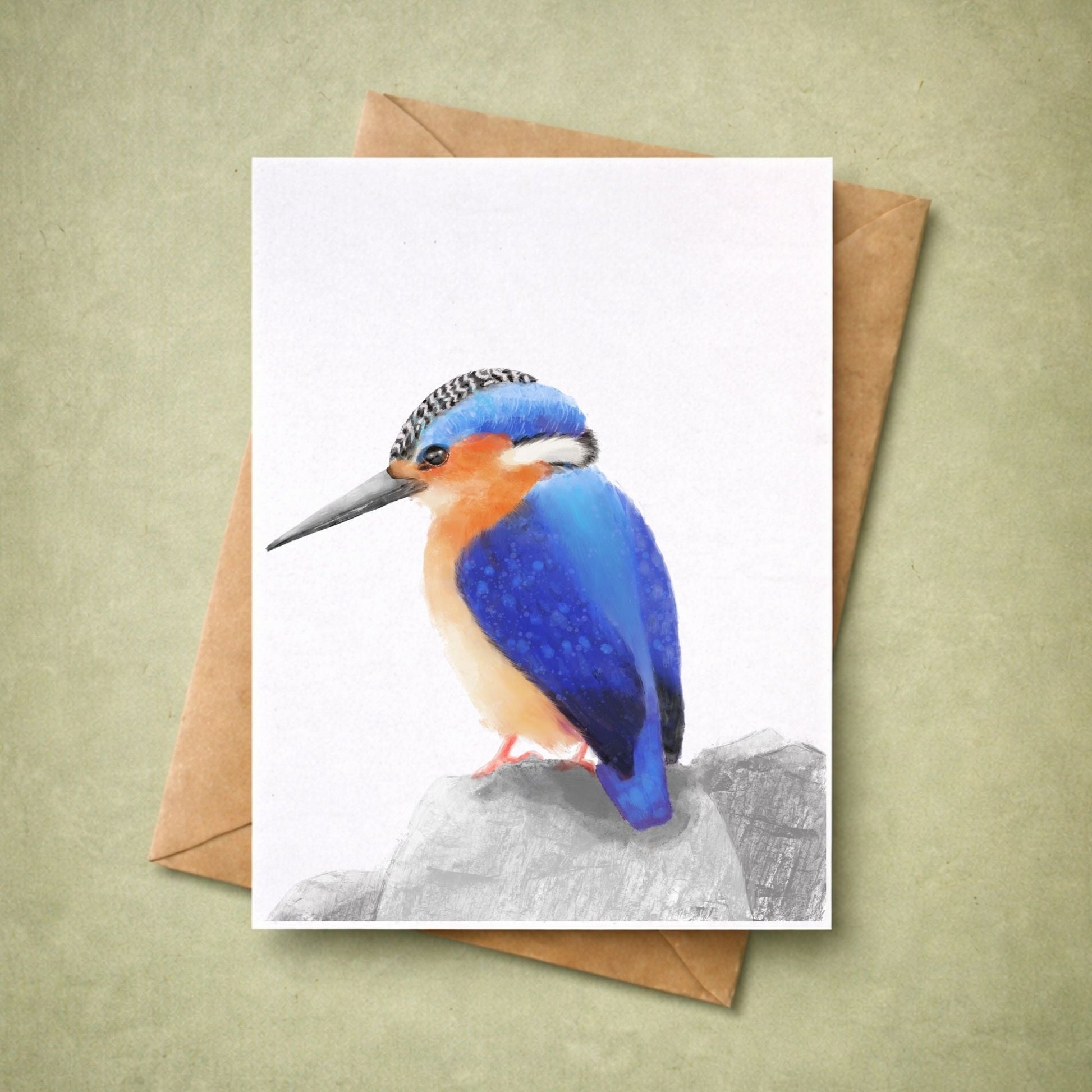 Common Kingfisher Postcard - MerikaArt