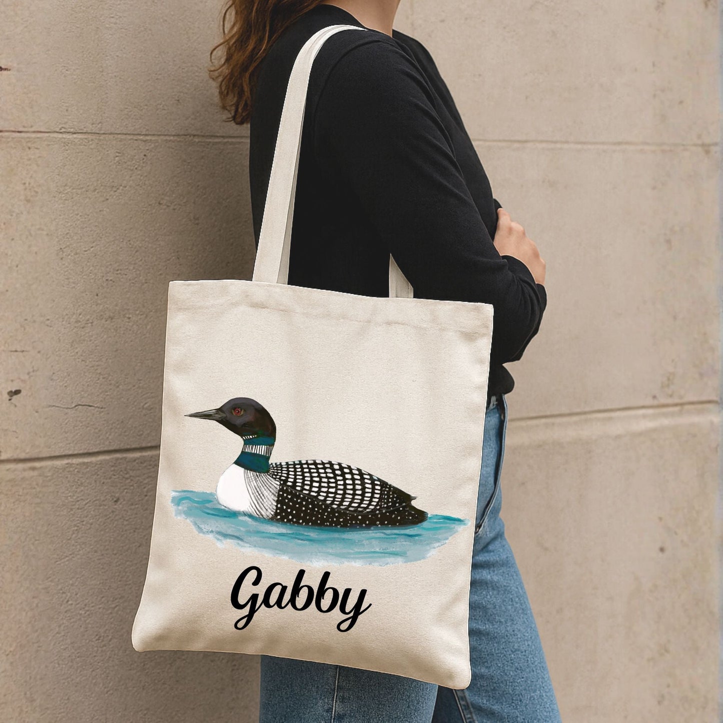 Common Loon Canvas Tote Bag - MerikaArt