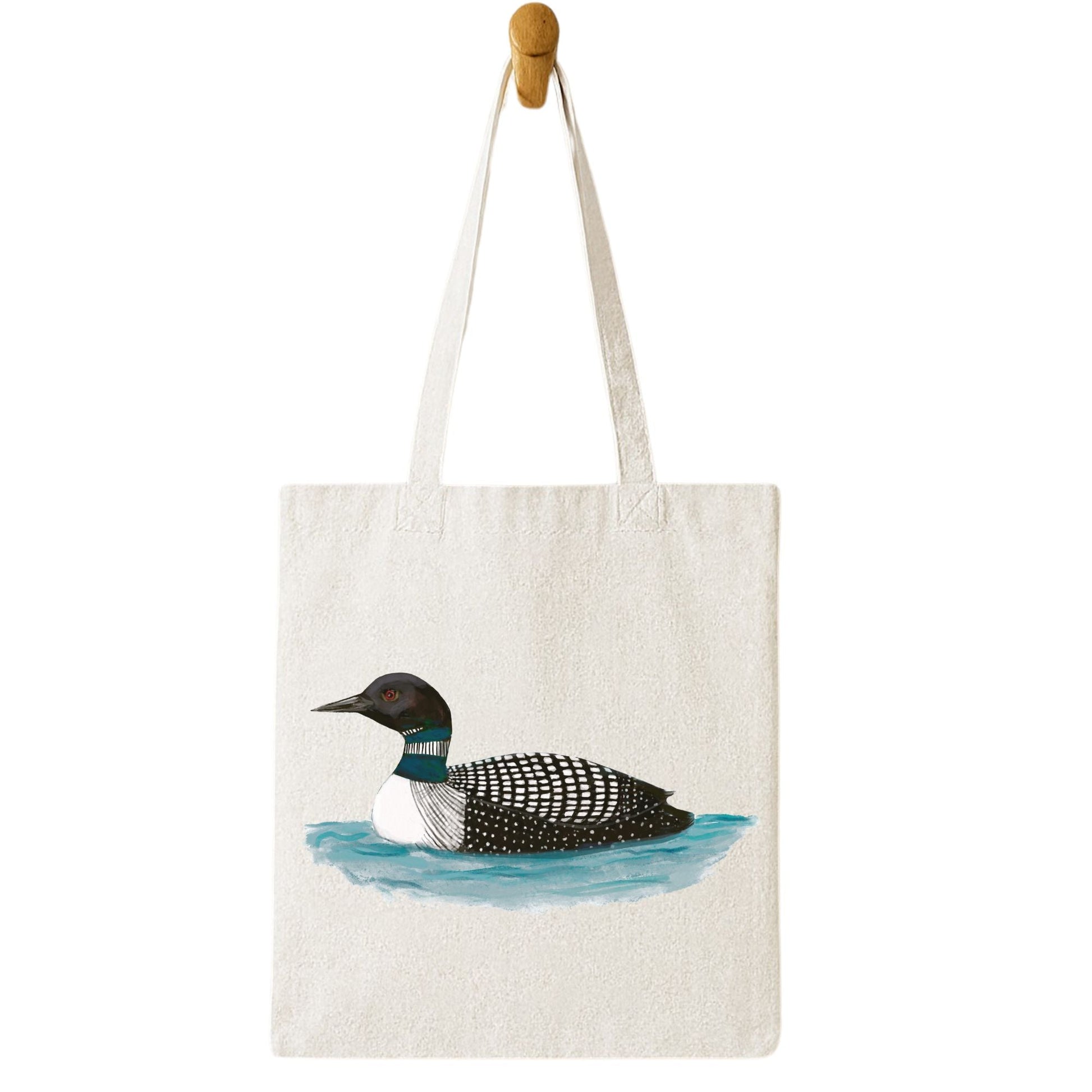 Common Loon Canvas Tote Bag - MerikaArt