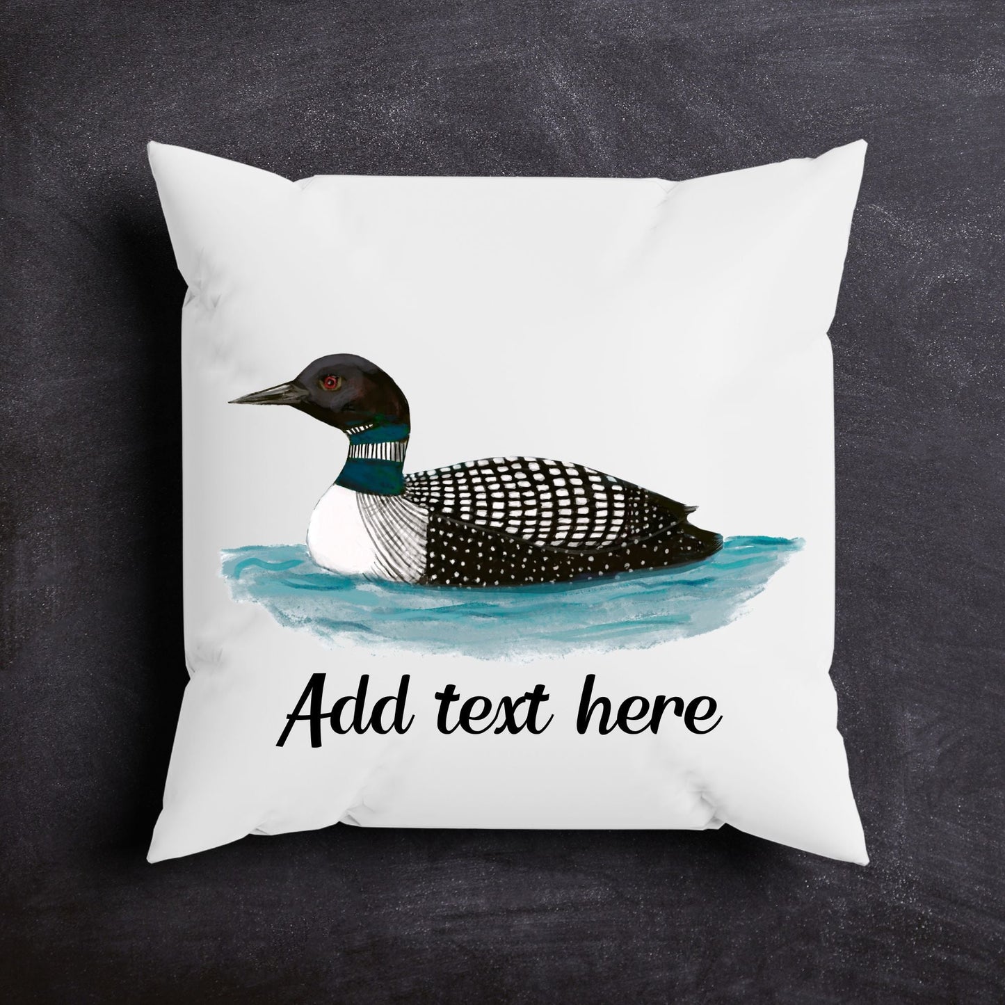 Common Loon Pillow - MerikaArt