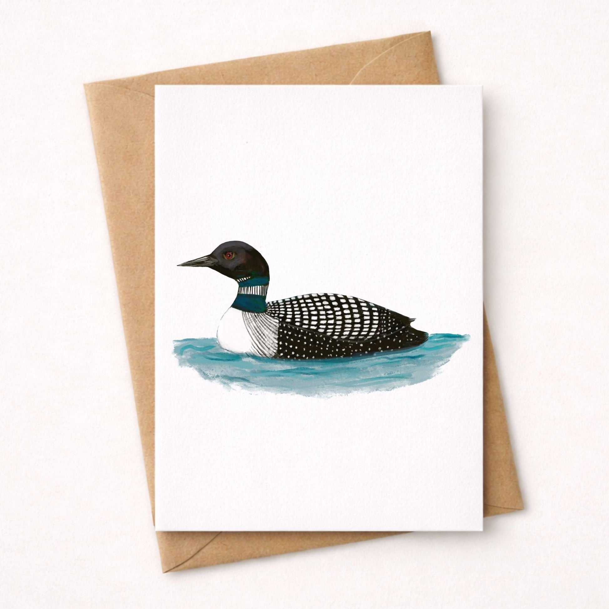 Common Loon Postcard - MerikaArt