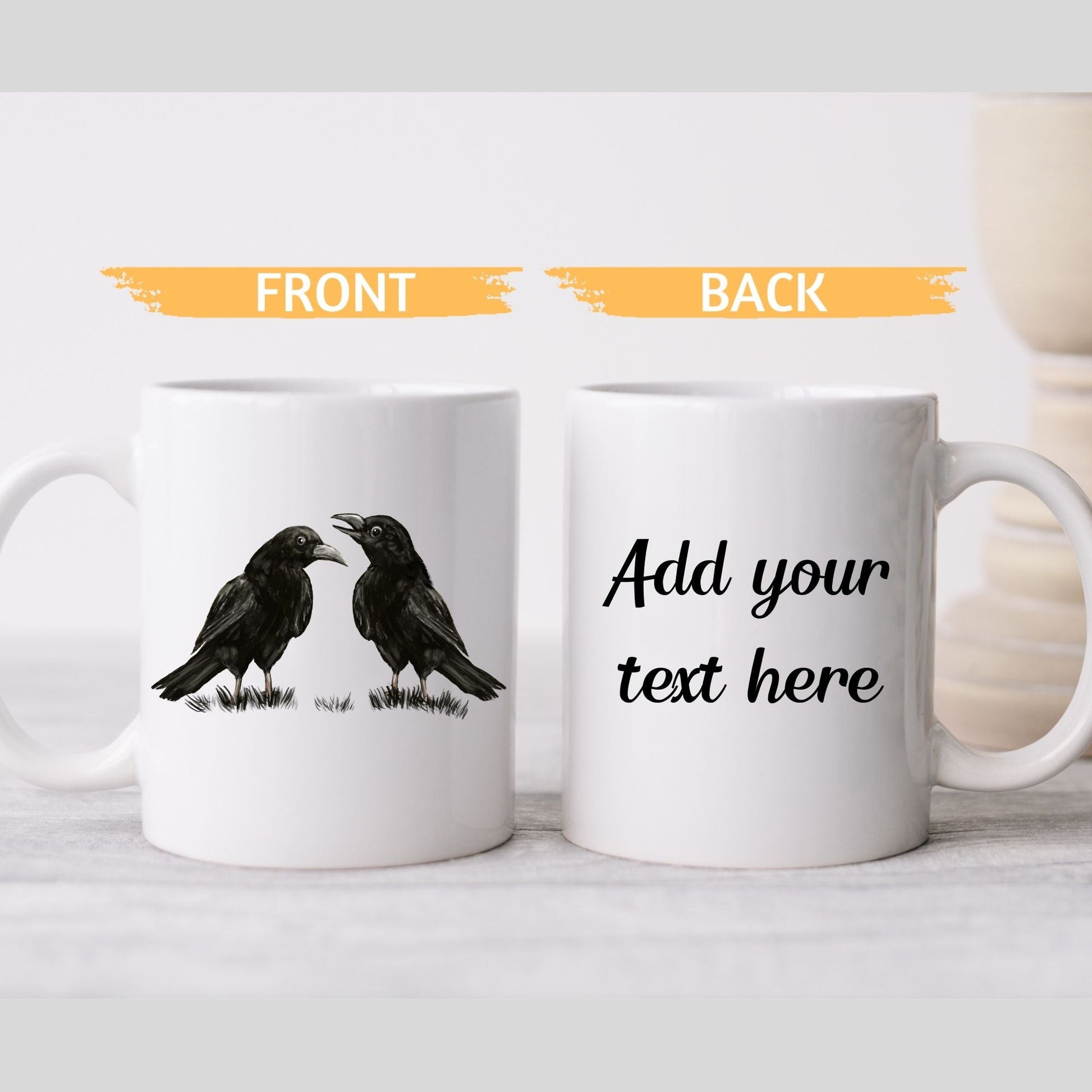 Common Raven Pair Mug - MerikaArt
