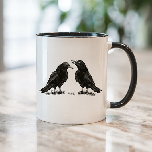 Common Raven Pair Mug - MerikaArt