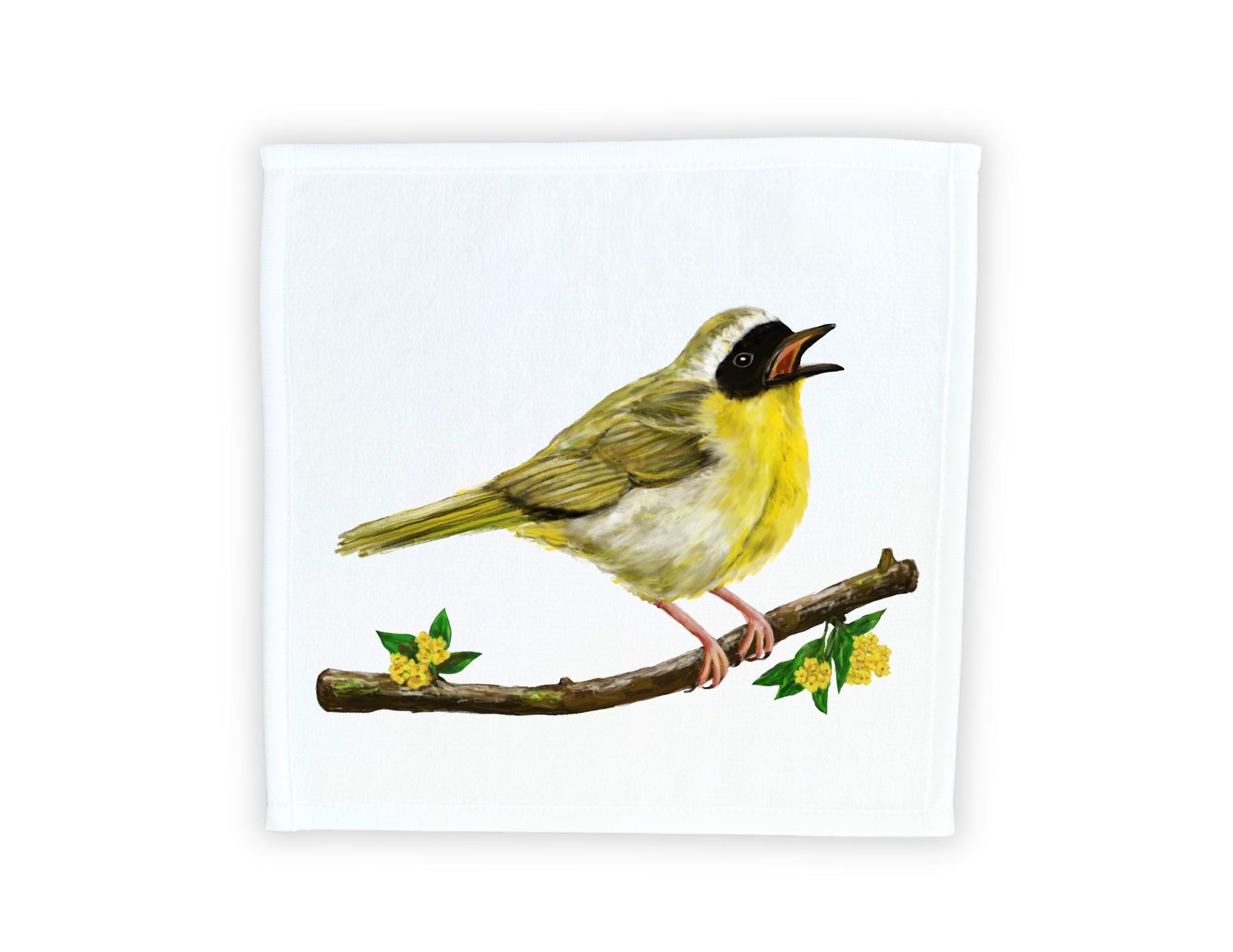 Common Yellowthroat Bird Washcloth - MerikaArt